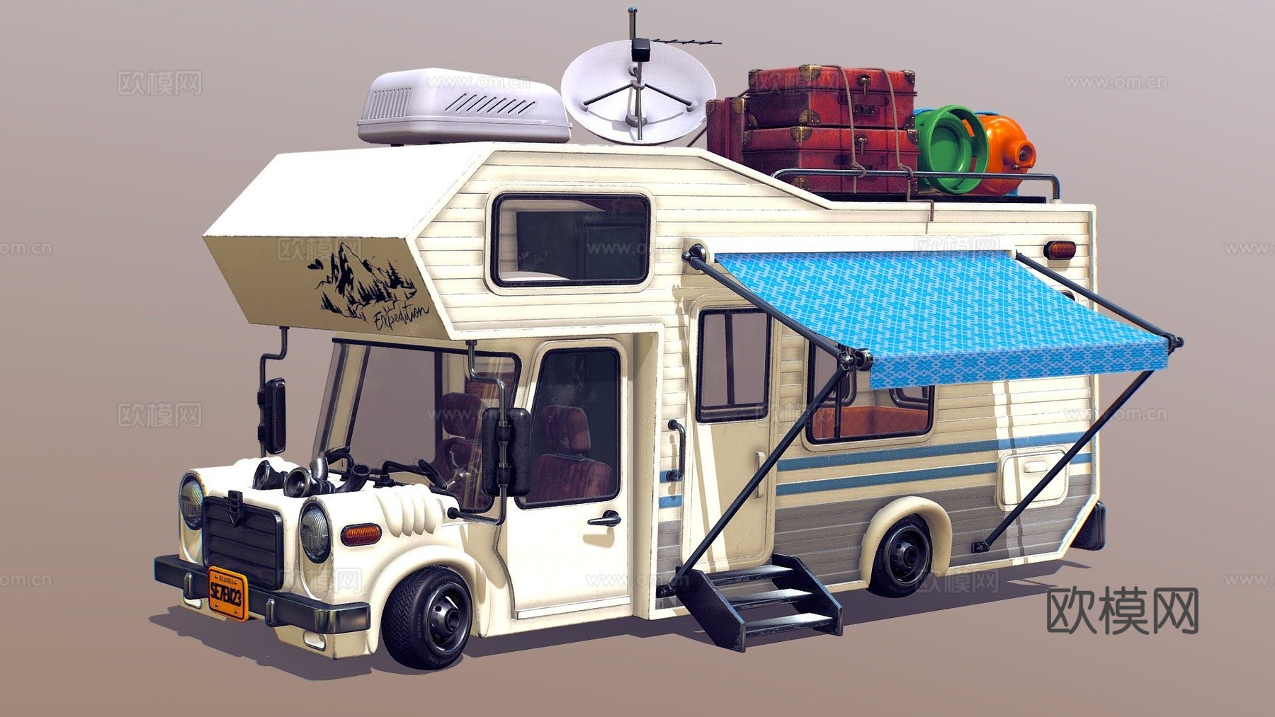 风格化露营车su模型