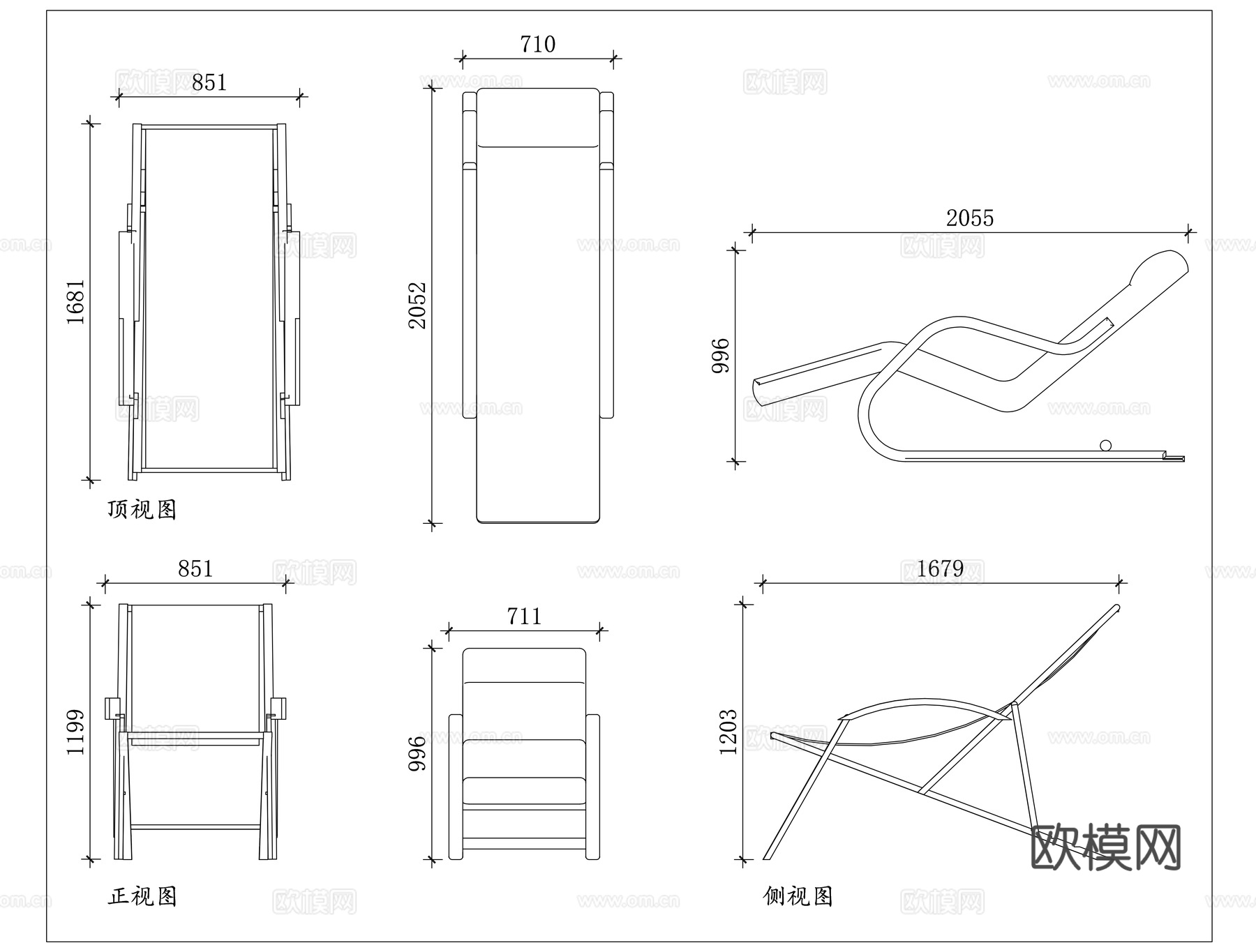 折叠躺椅 便携沙滩椅 户外折椅 休闲折椅 沙滩折叠椅cad施工图