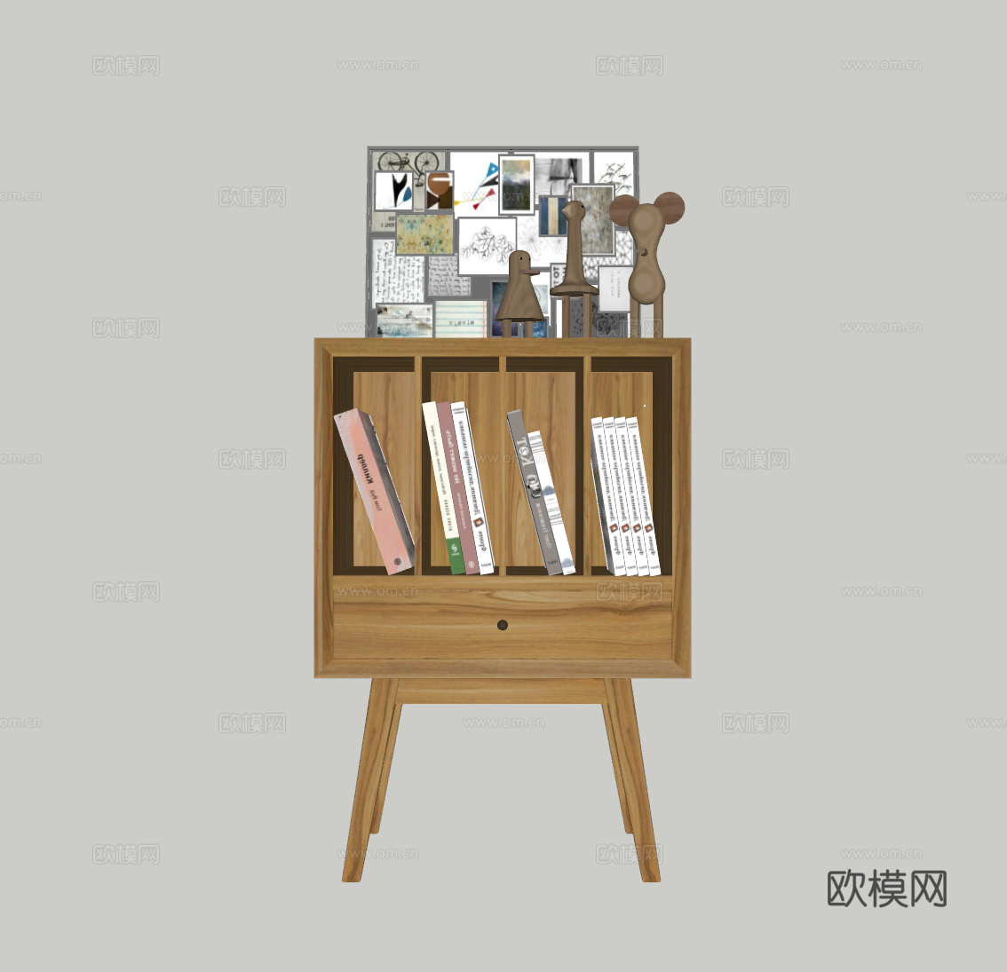 现代装饰柜su模型