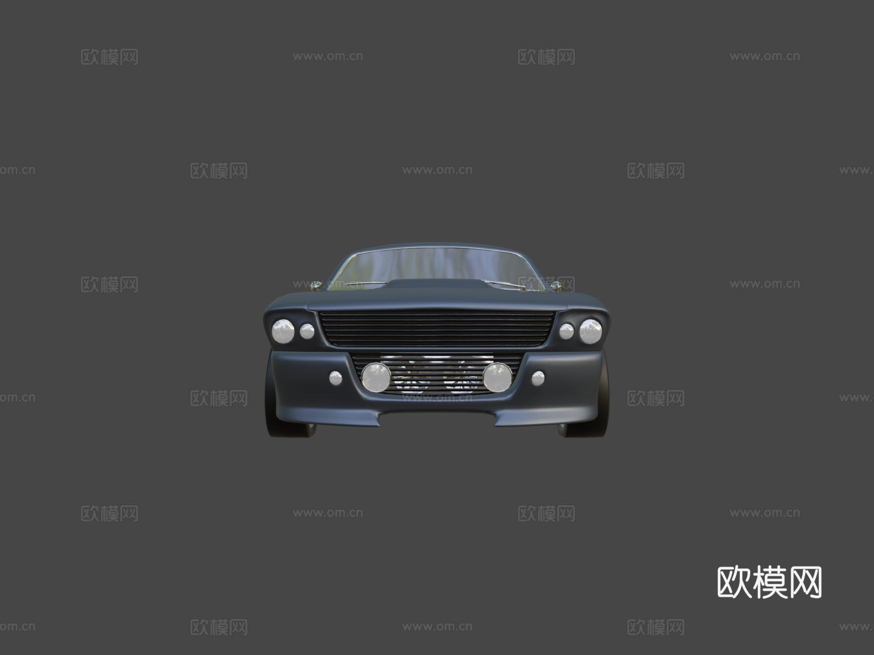 '67款野马（高多边形）su模型