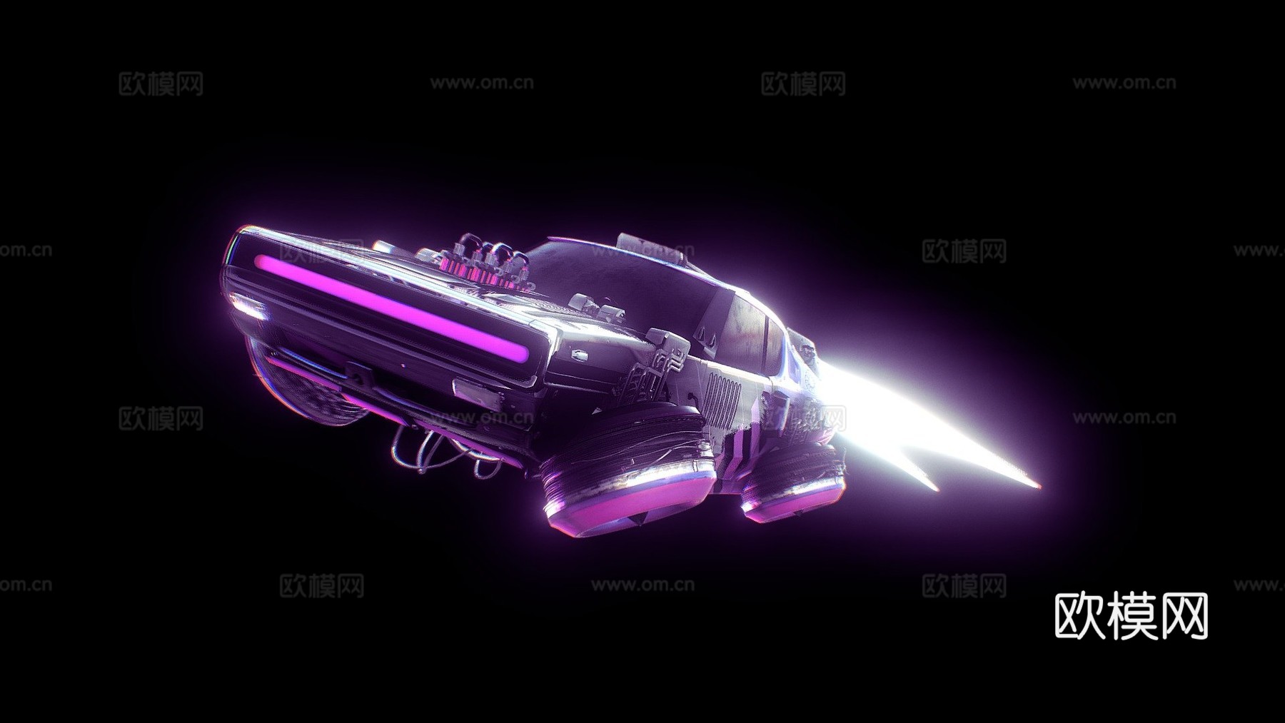 复古未来主义汽车su模型