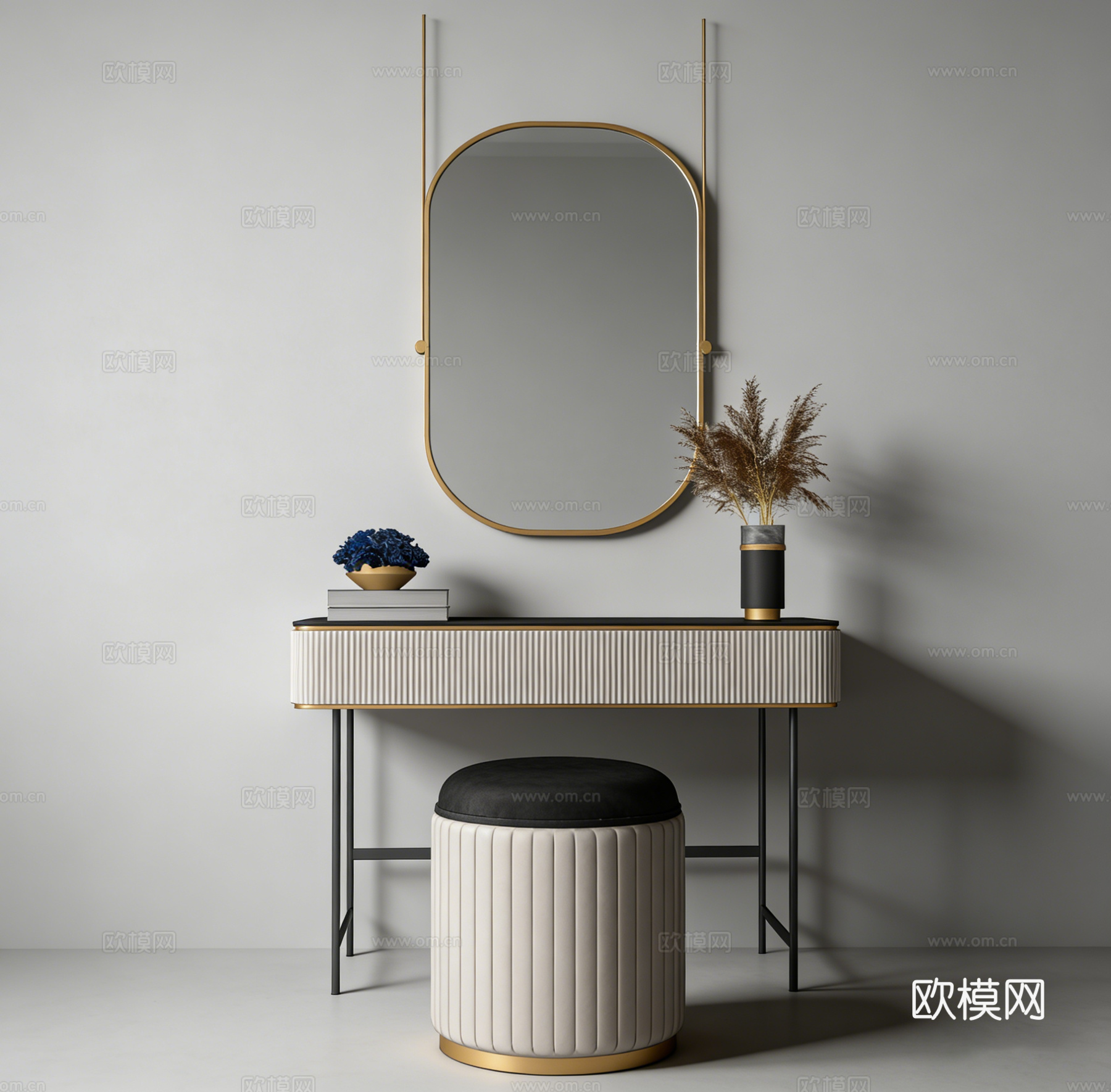 现代梳妆台su模型