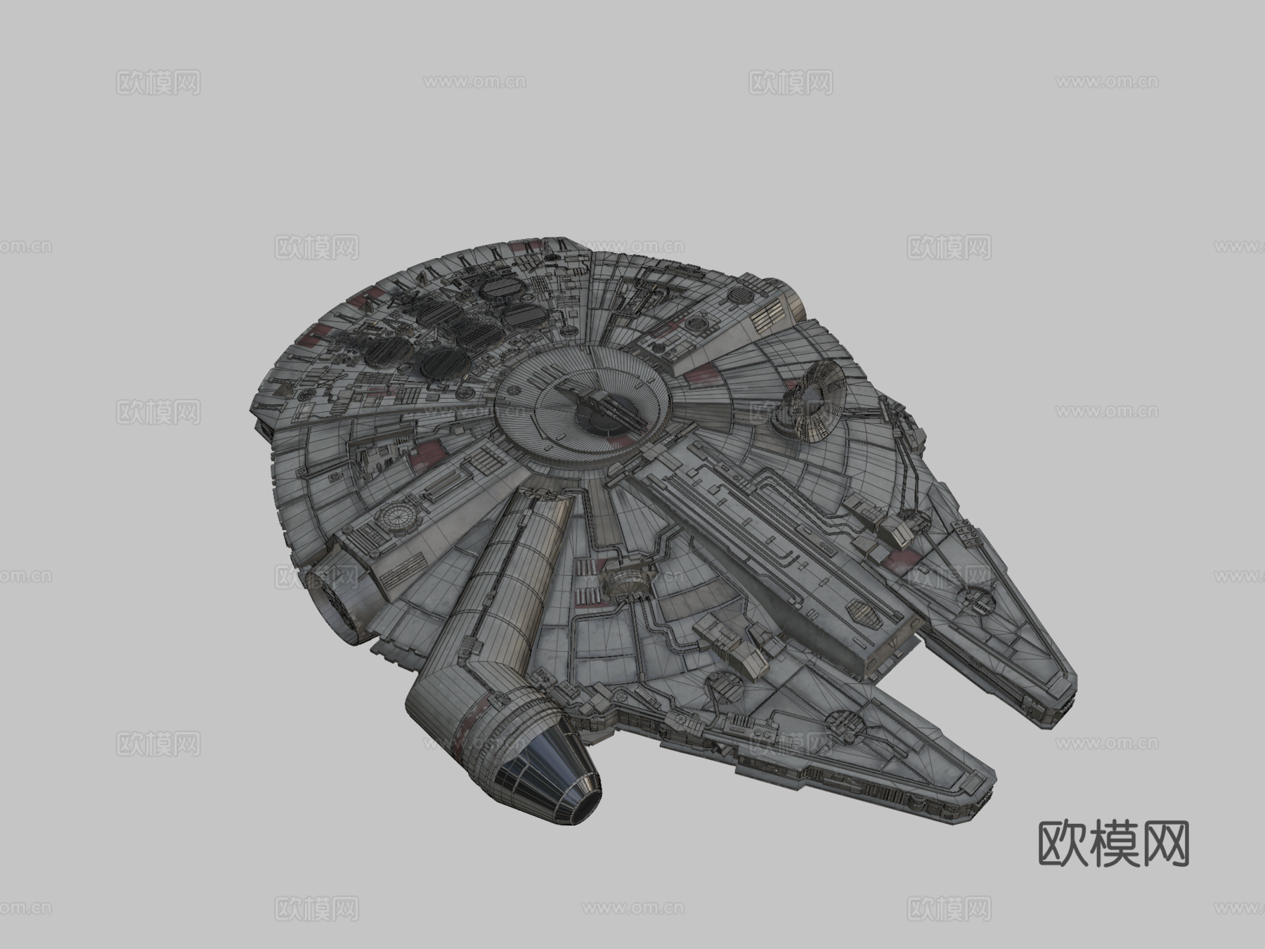 低多边形千年隼su模型