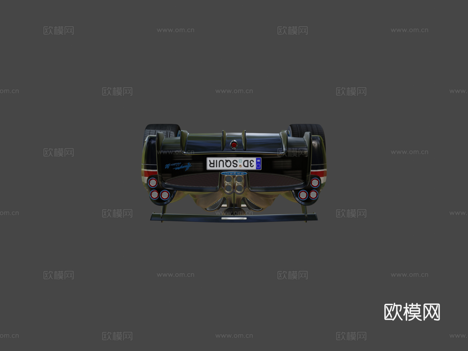 帕加尼风神三色旗2021su模型