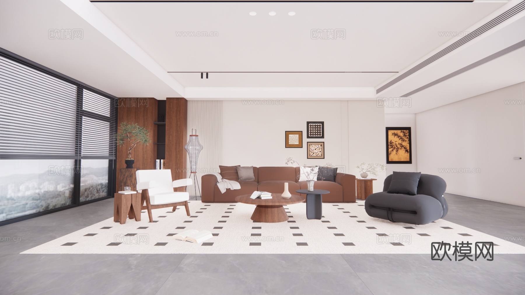 卧室 餐厅 茶室 门窗su模型