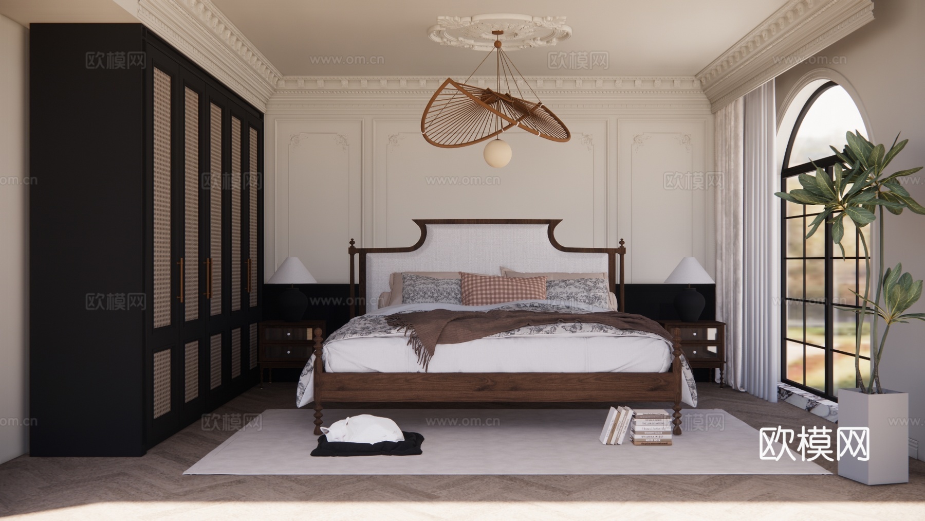 电脑 书桌 卧室 茶室 床 书房 客餐厅su模型