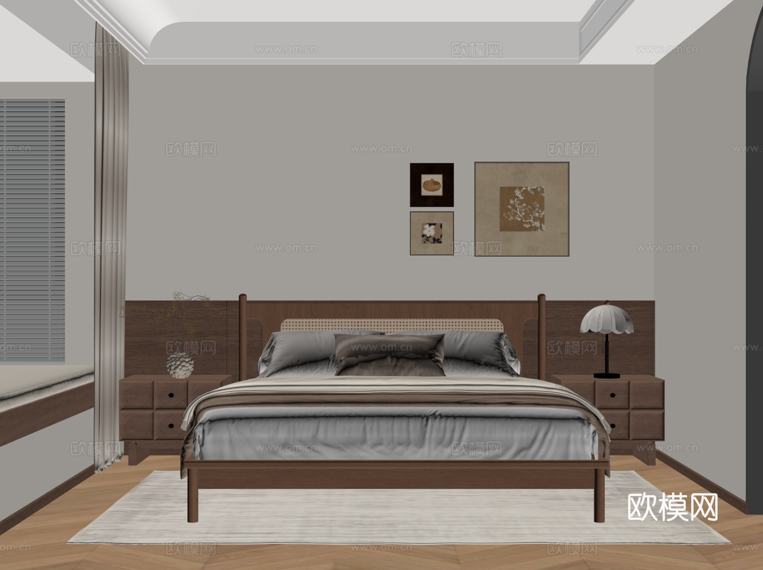 中古卧室su模型