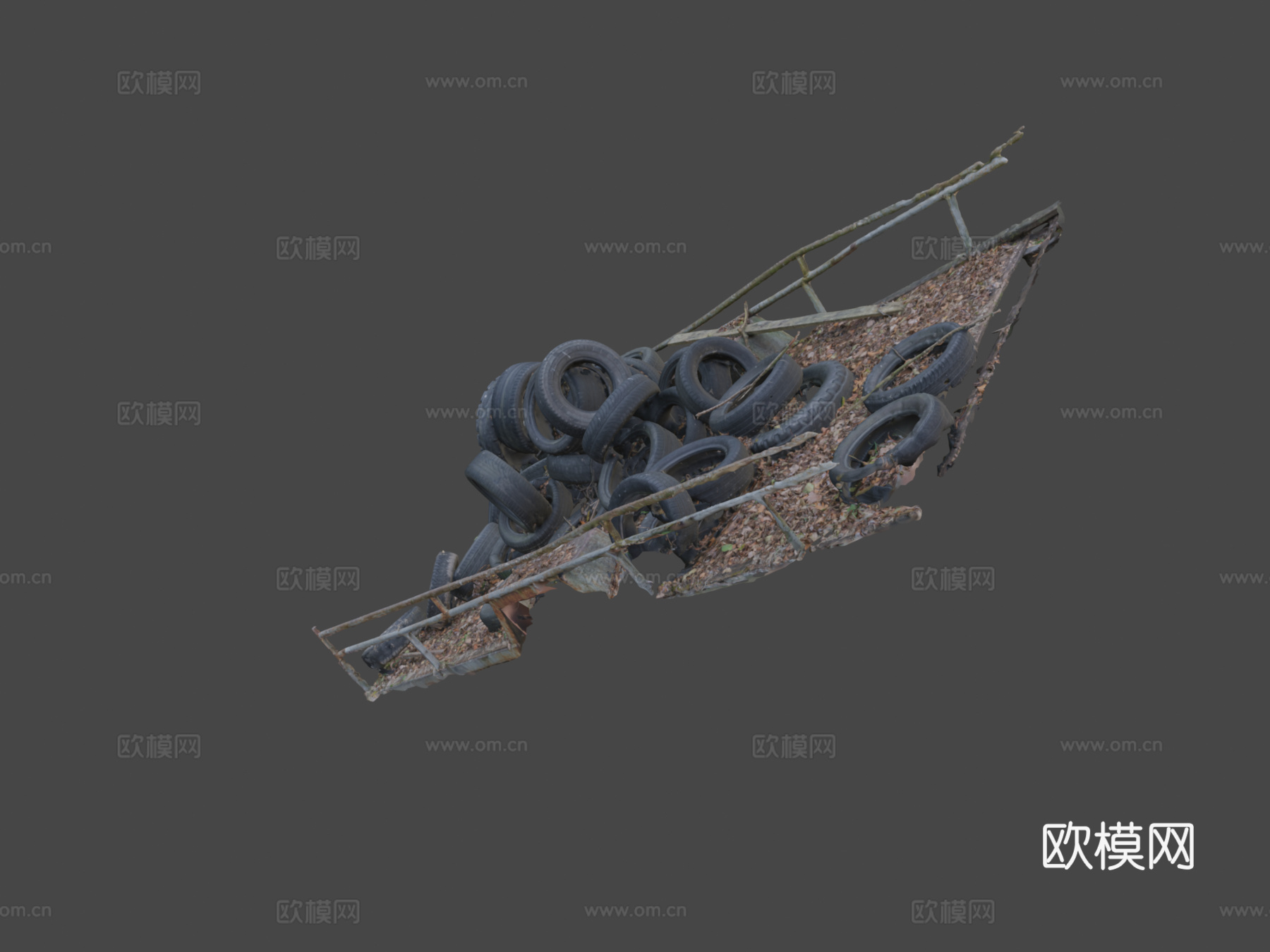 一卡车轮胎su模型