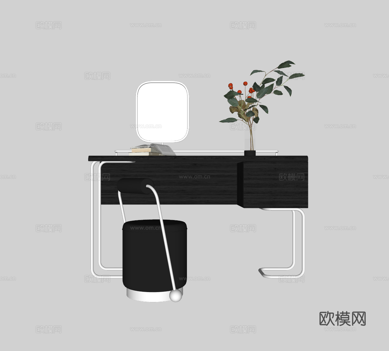 现代梳妆台su模型