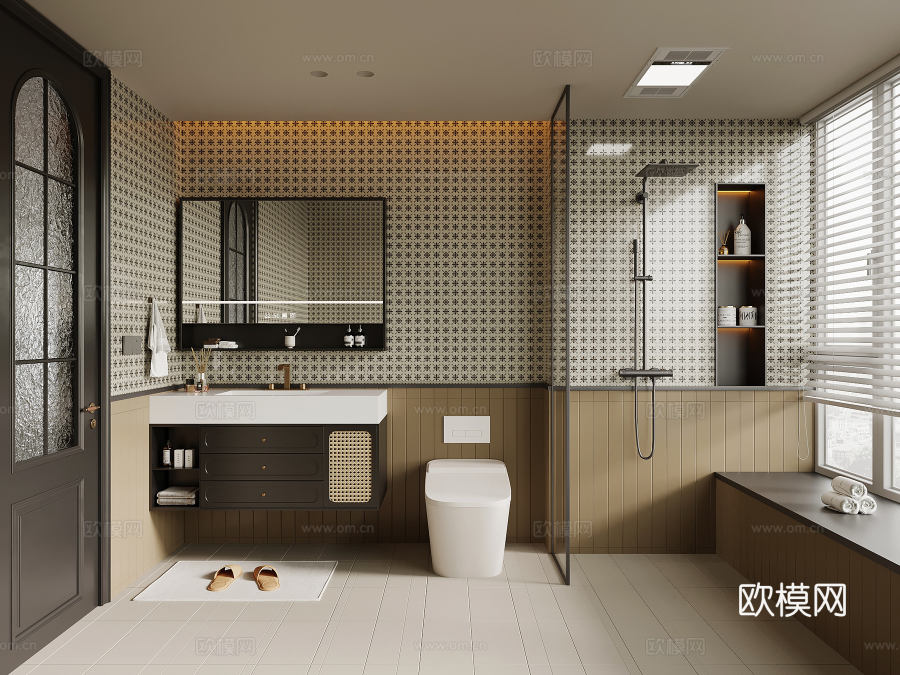 法式卫生间su模型