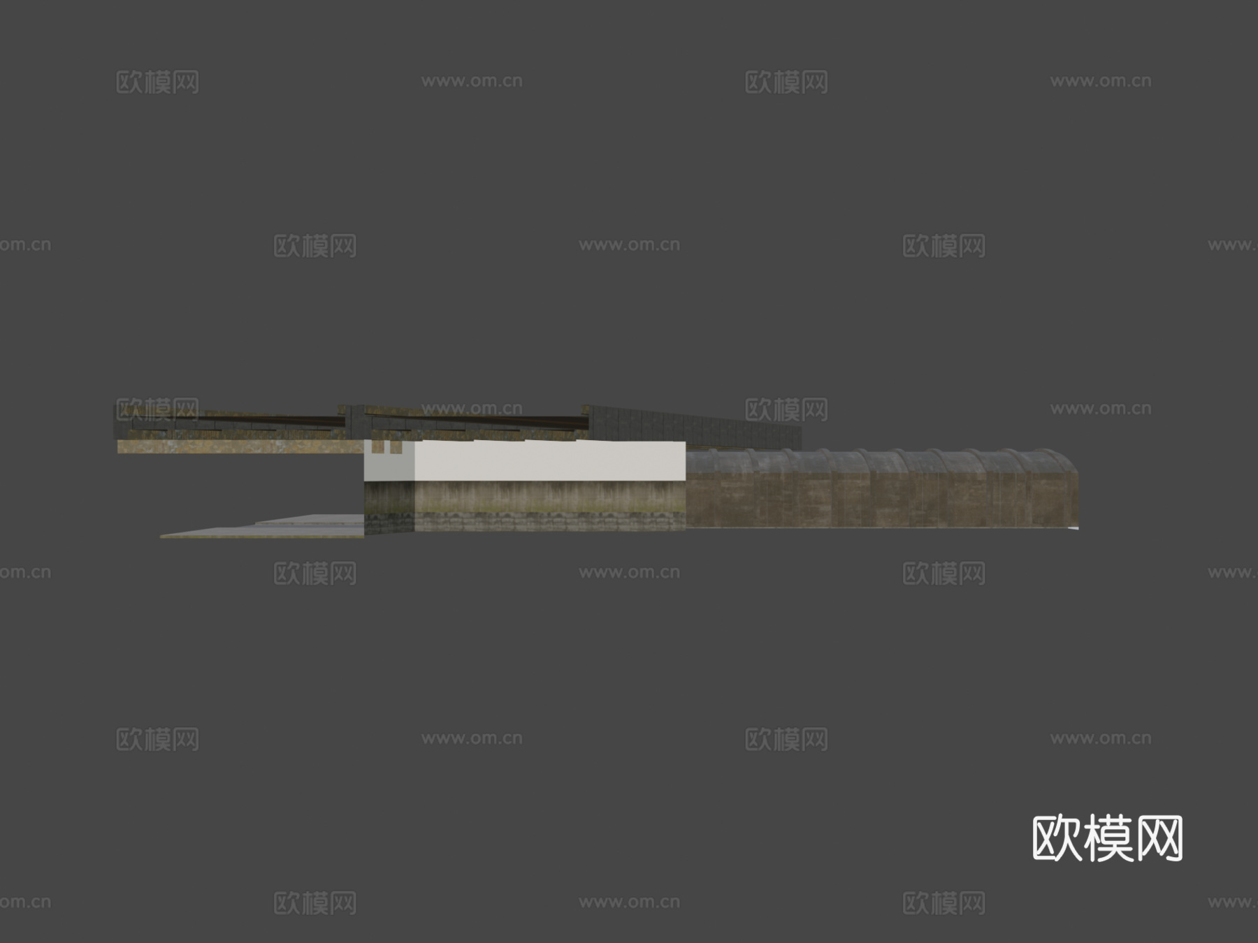 隧道上方桥梁su模型