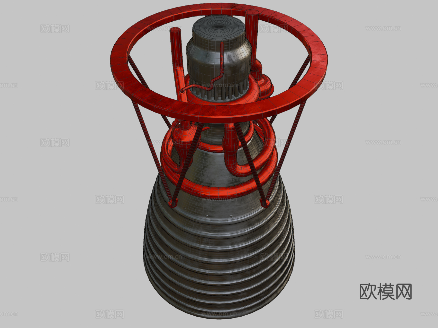 基础火箭发动机su模型