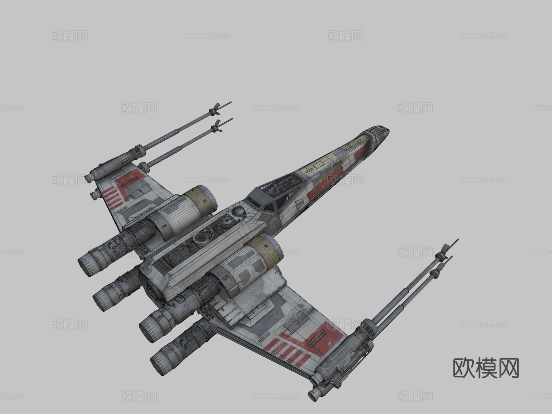 X翼战斗机（纹理更新）su模型