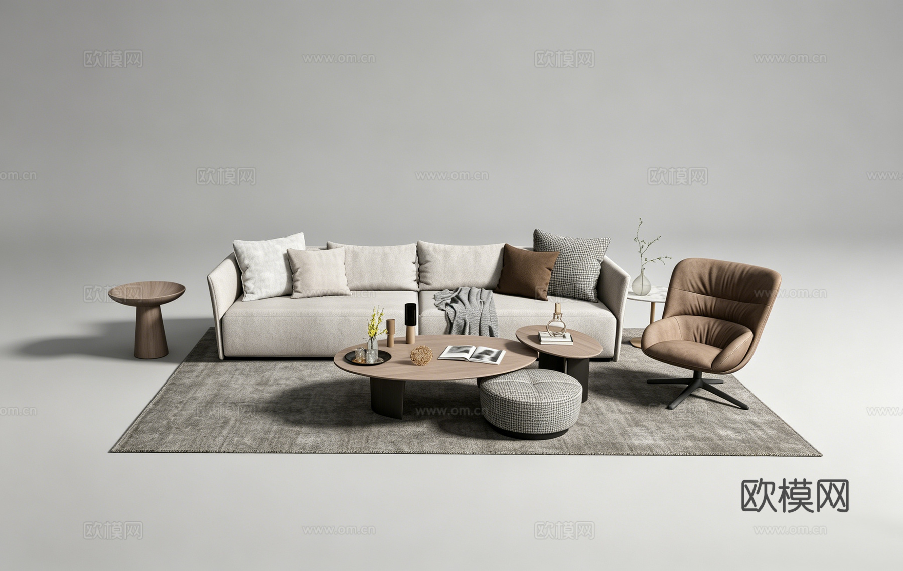 现代沙发su模型