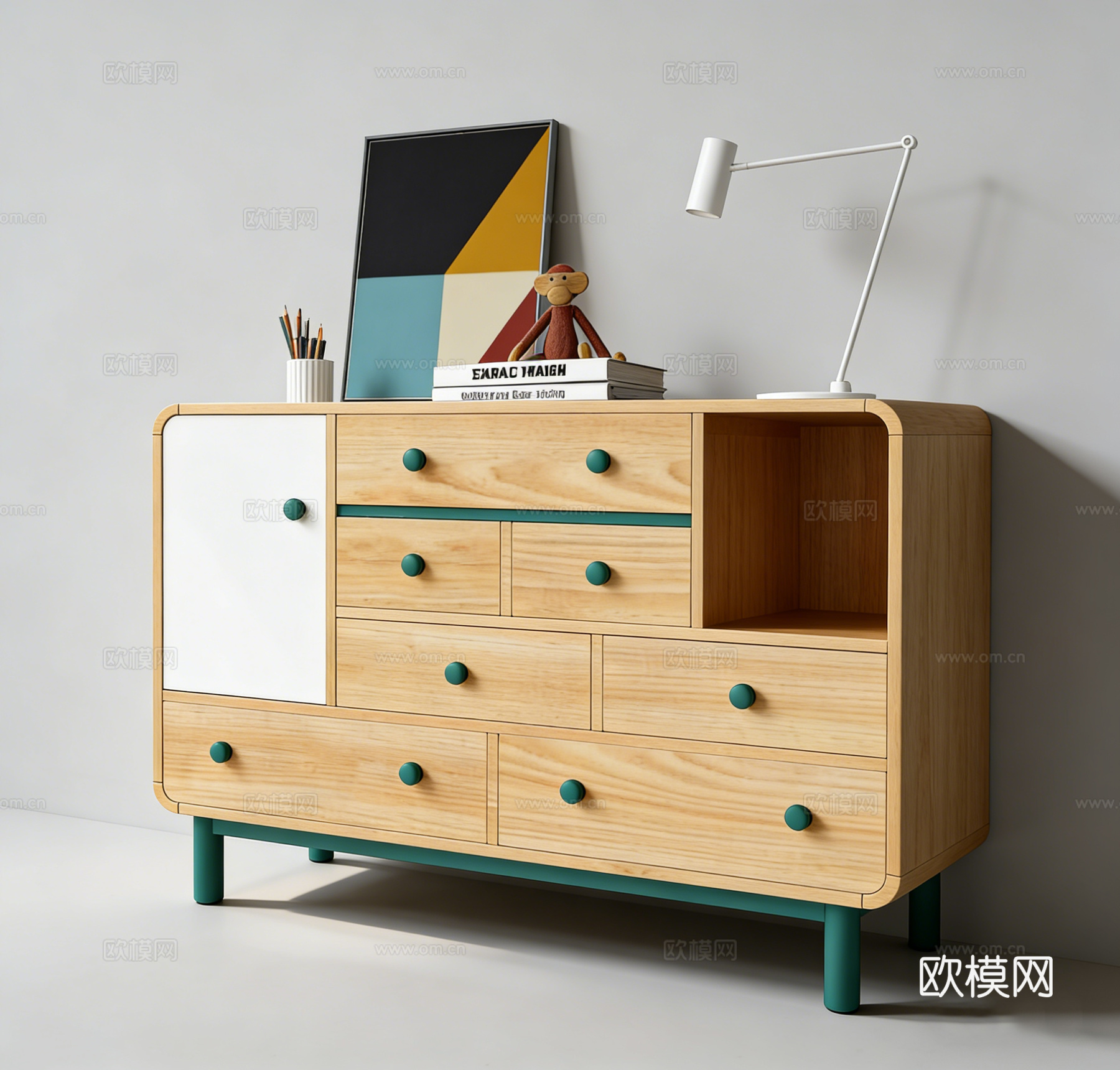 现代装饰柜su模型