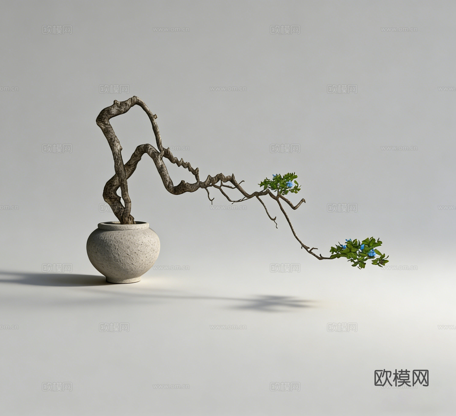 禅意盆景su模型