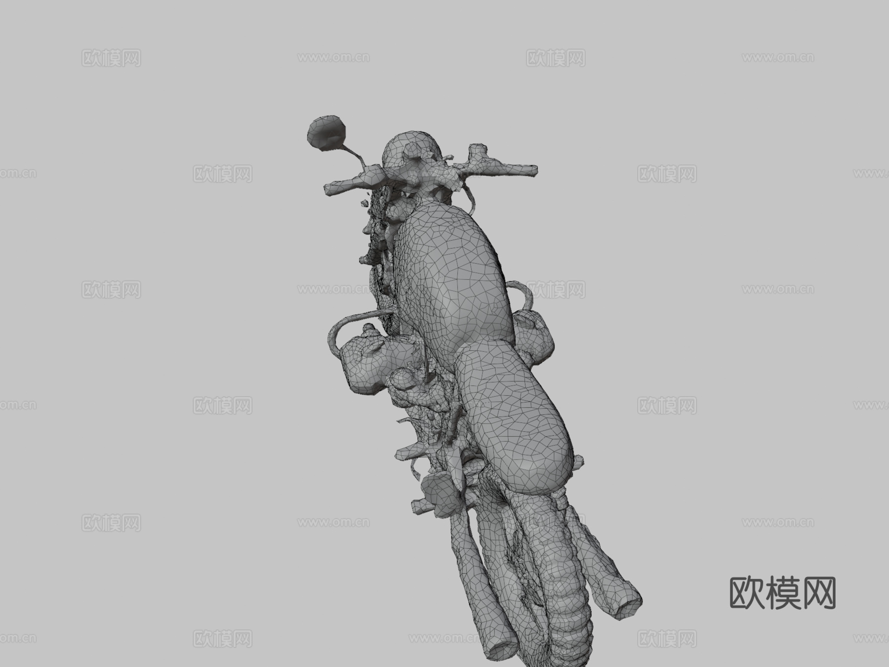 宝马R80-7摩托车物体捕捉版su模型