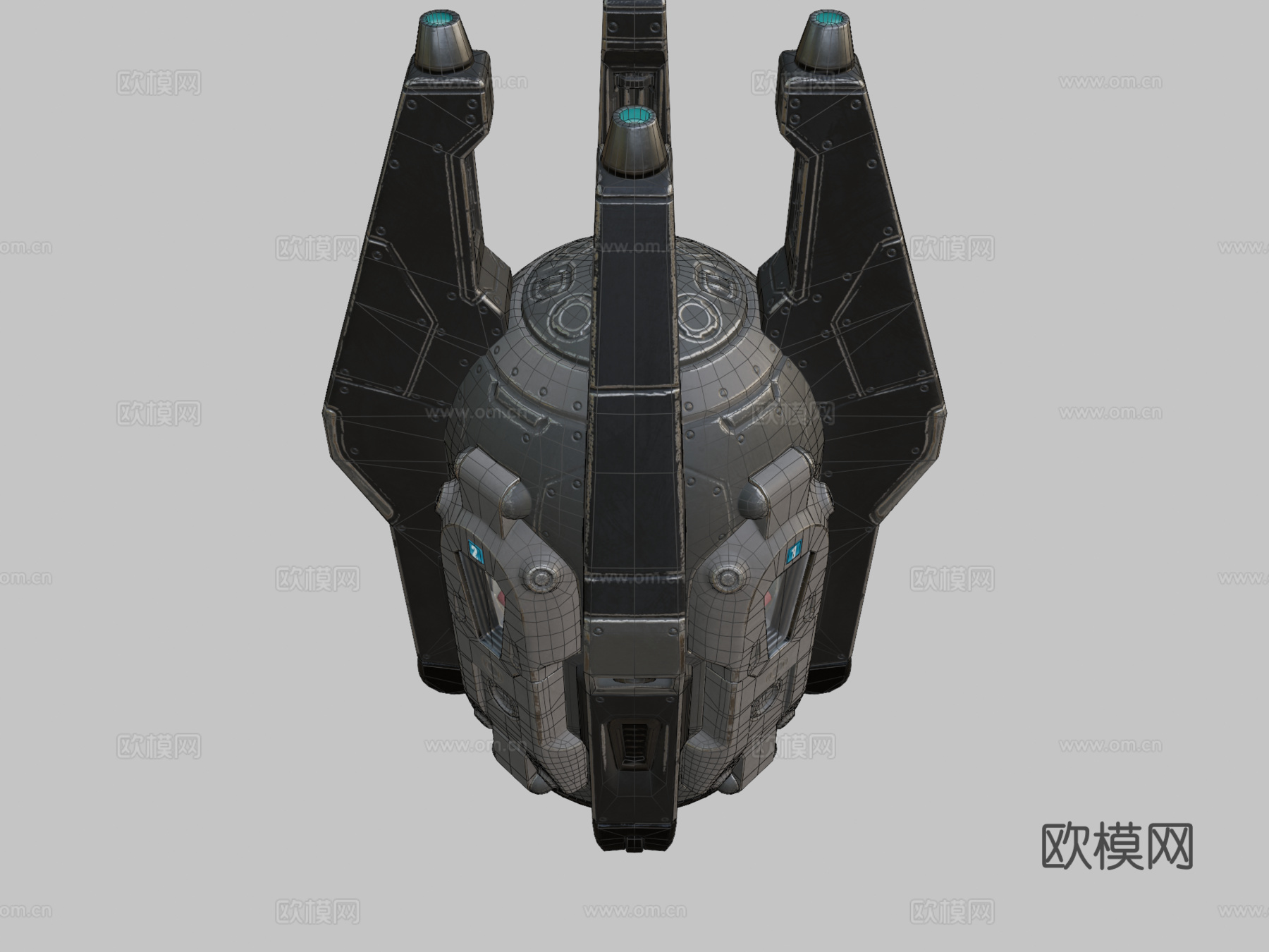 着陆舱动画su模型