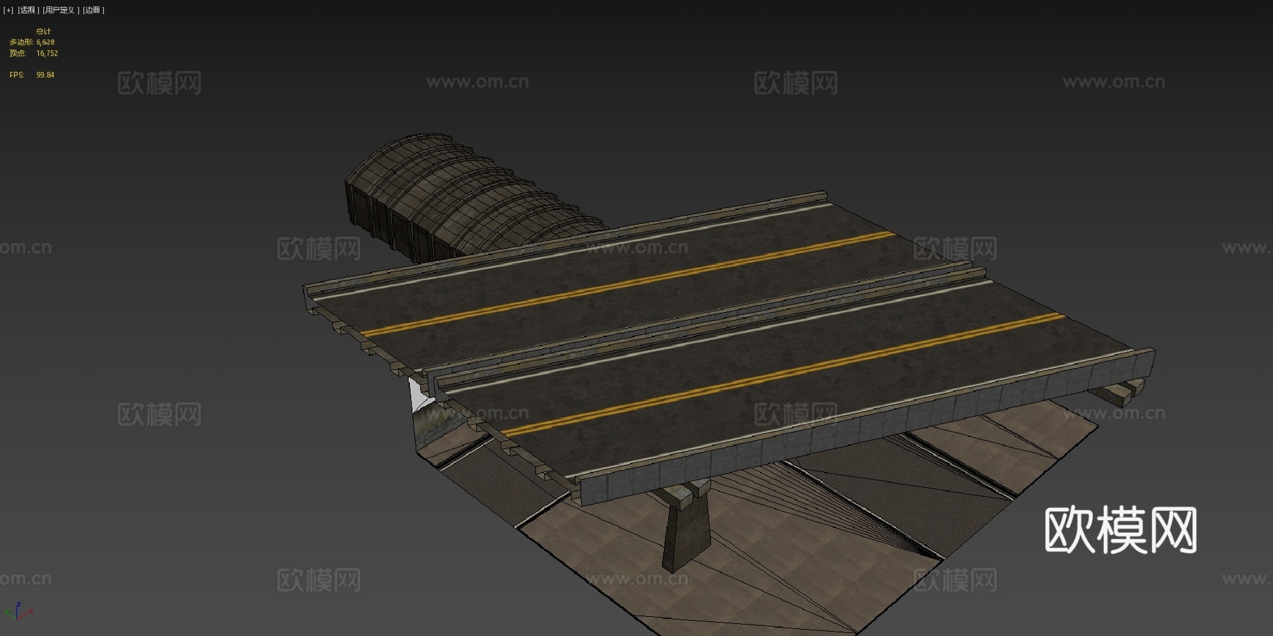 隧道上方桥梁su模型