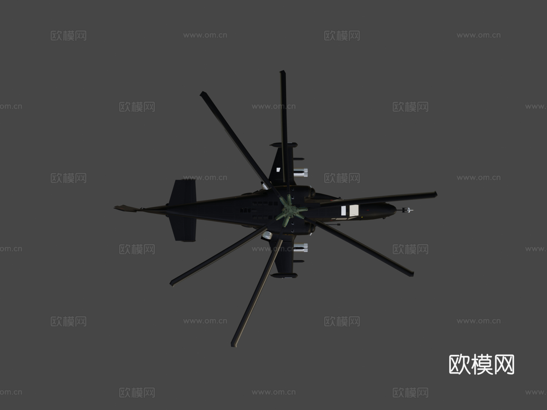 卡-50直升机su模型