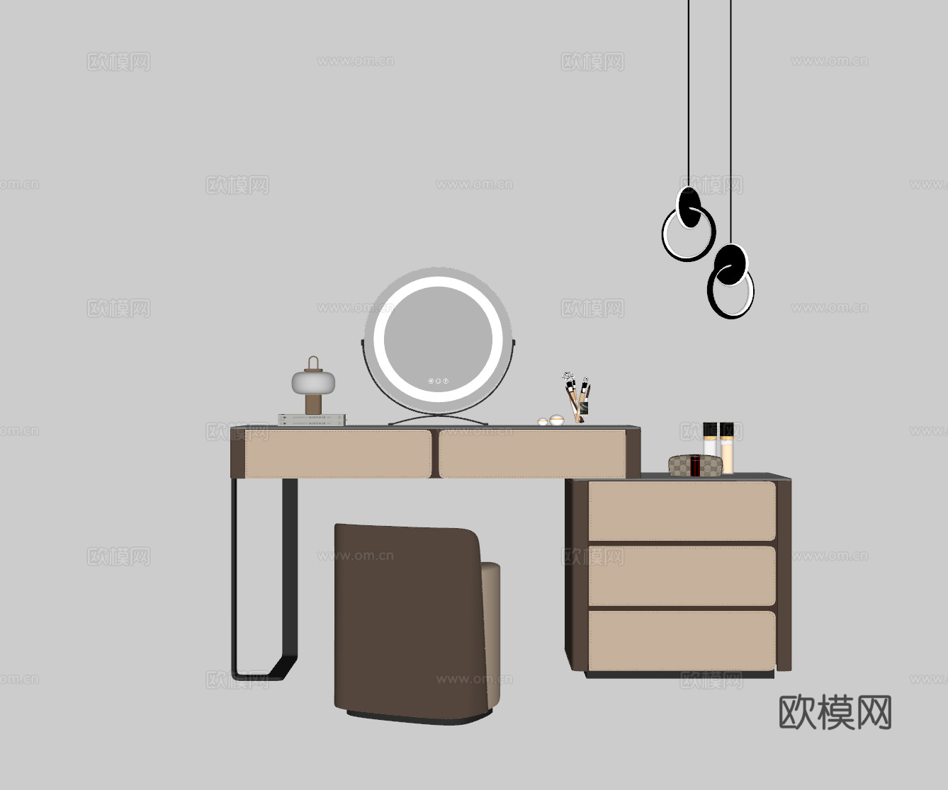 现代梳妆台su模型