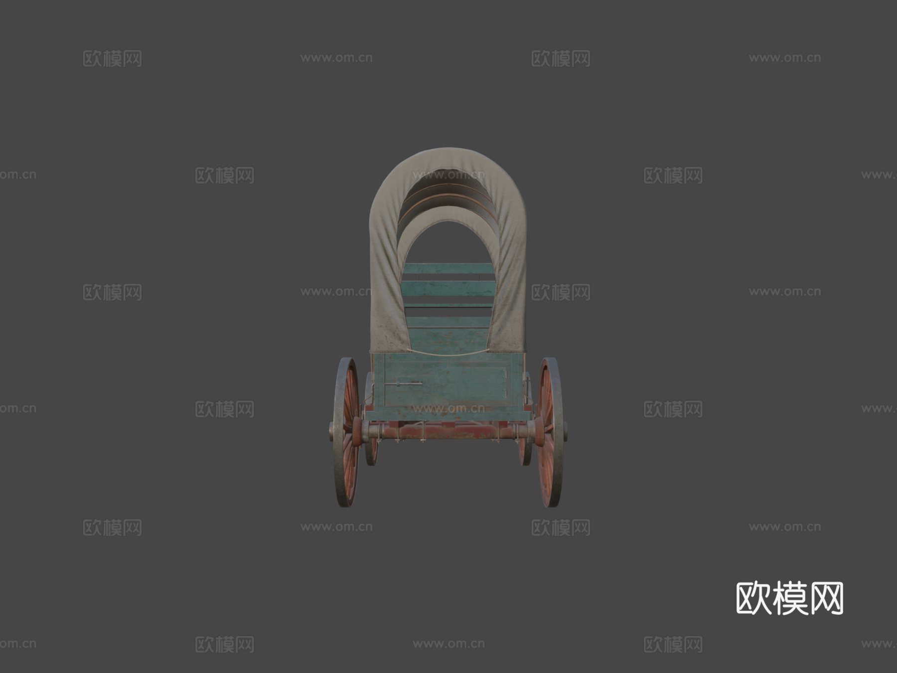 有篷马车su模型