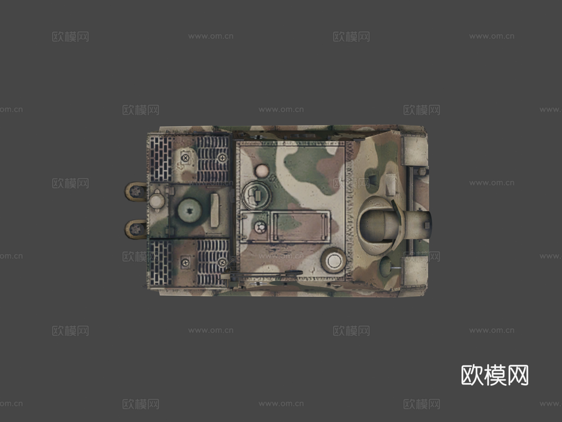 突击虎坦克su模型