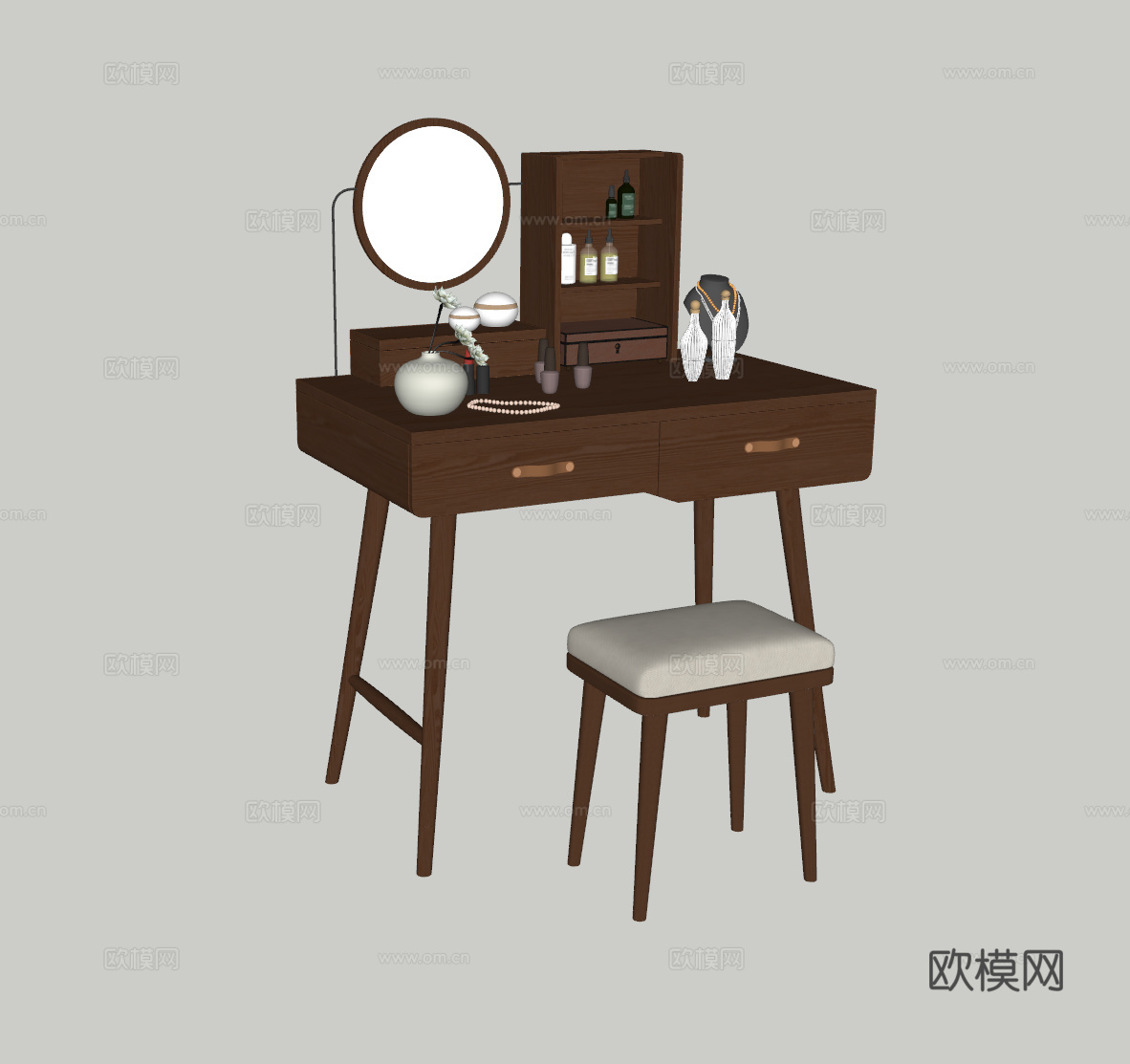 现代梳妆台su模型