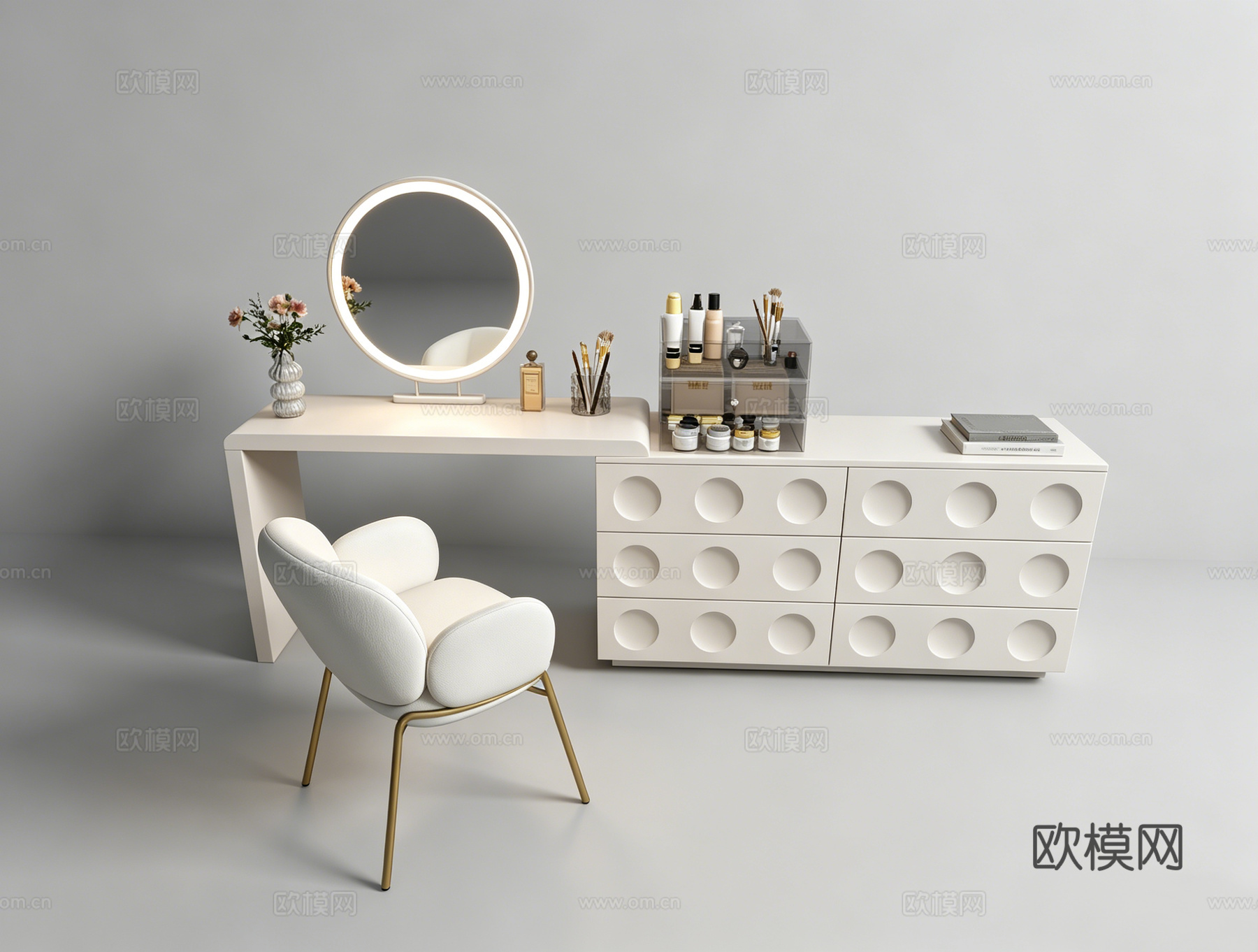 现代梳妆台su模型