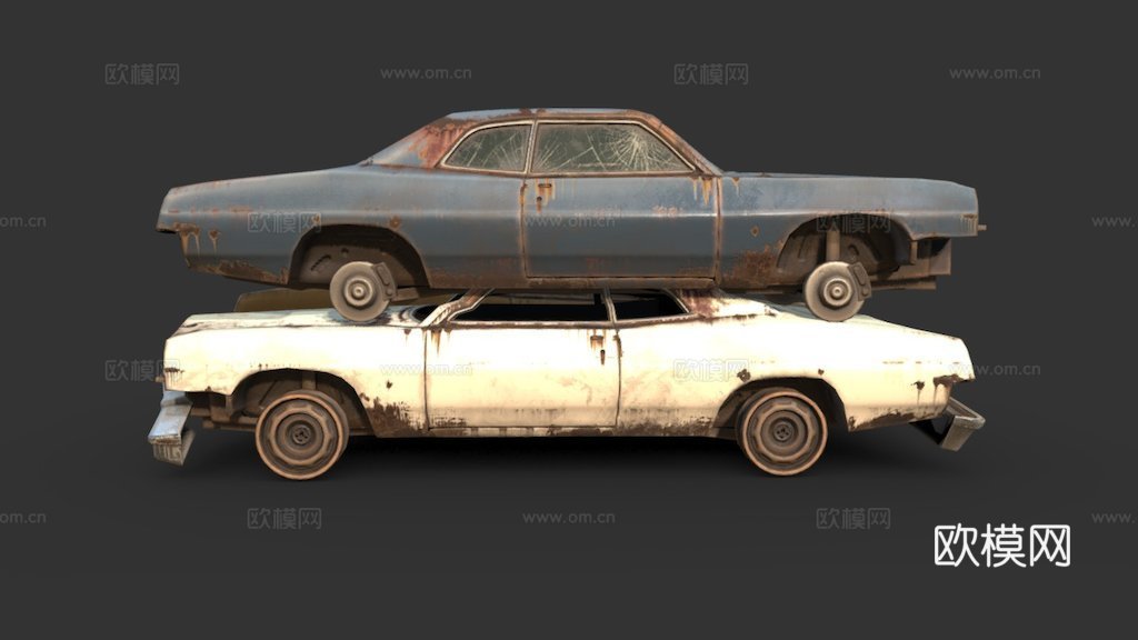 废料场残骸堆su模型