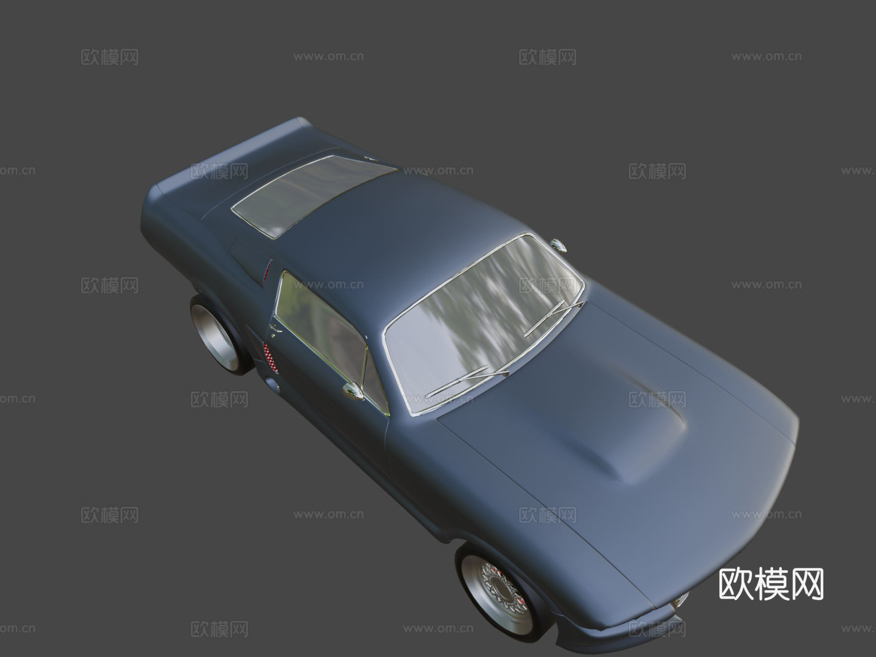 '67款野马（高多边形）su模型