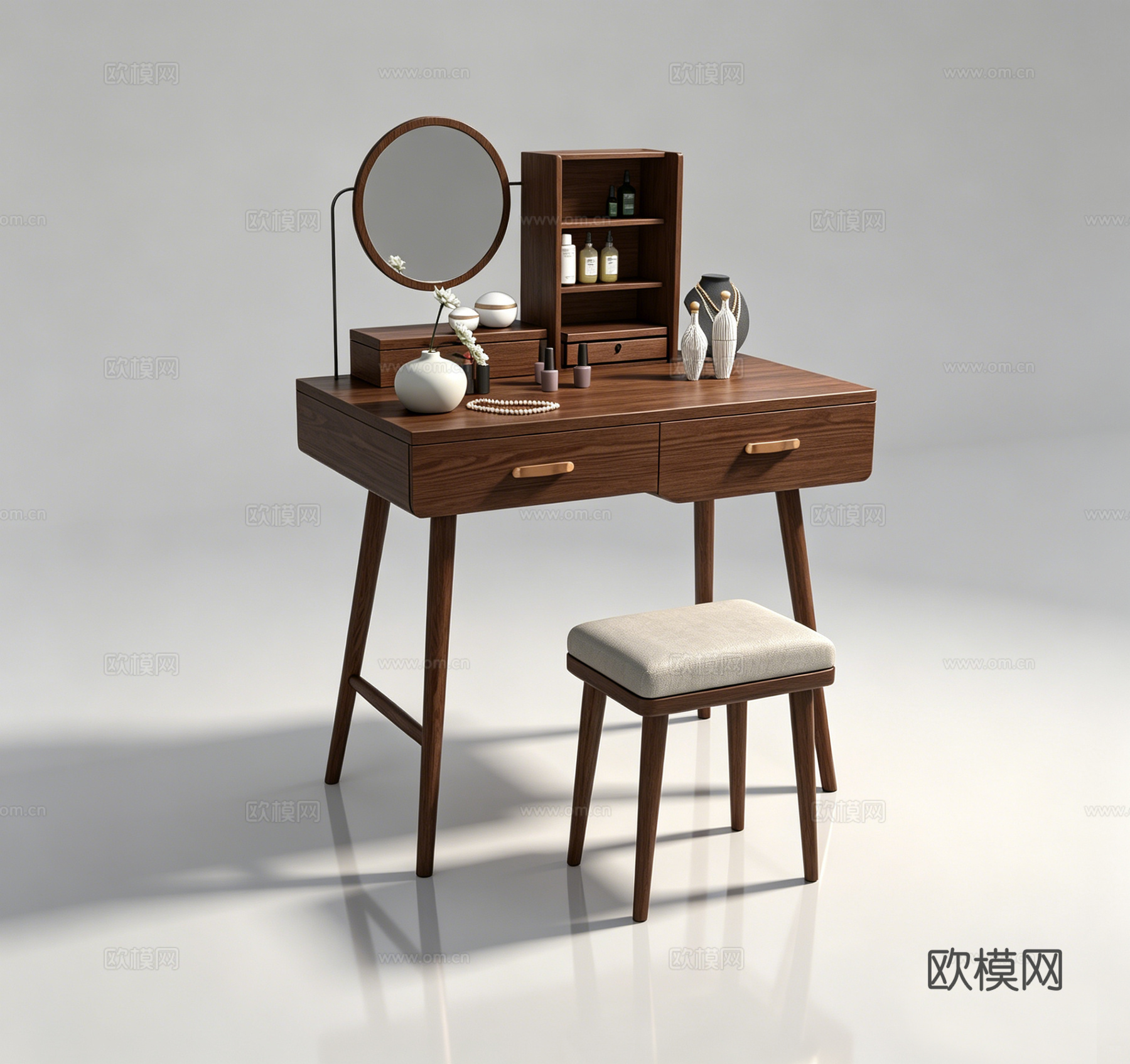 现代梳妆台su模型