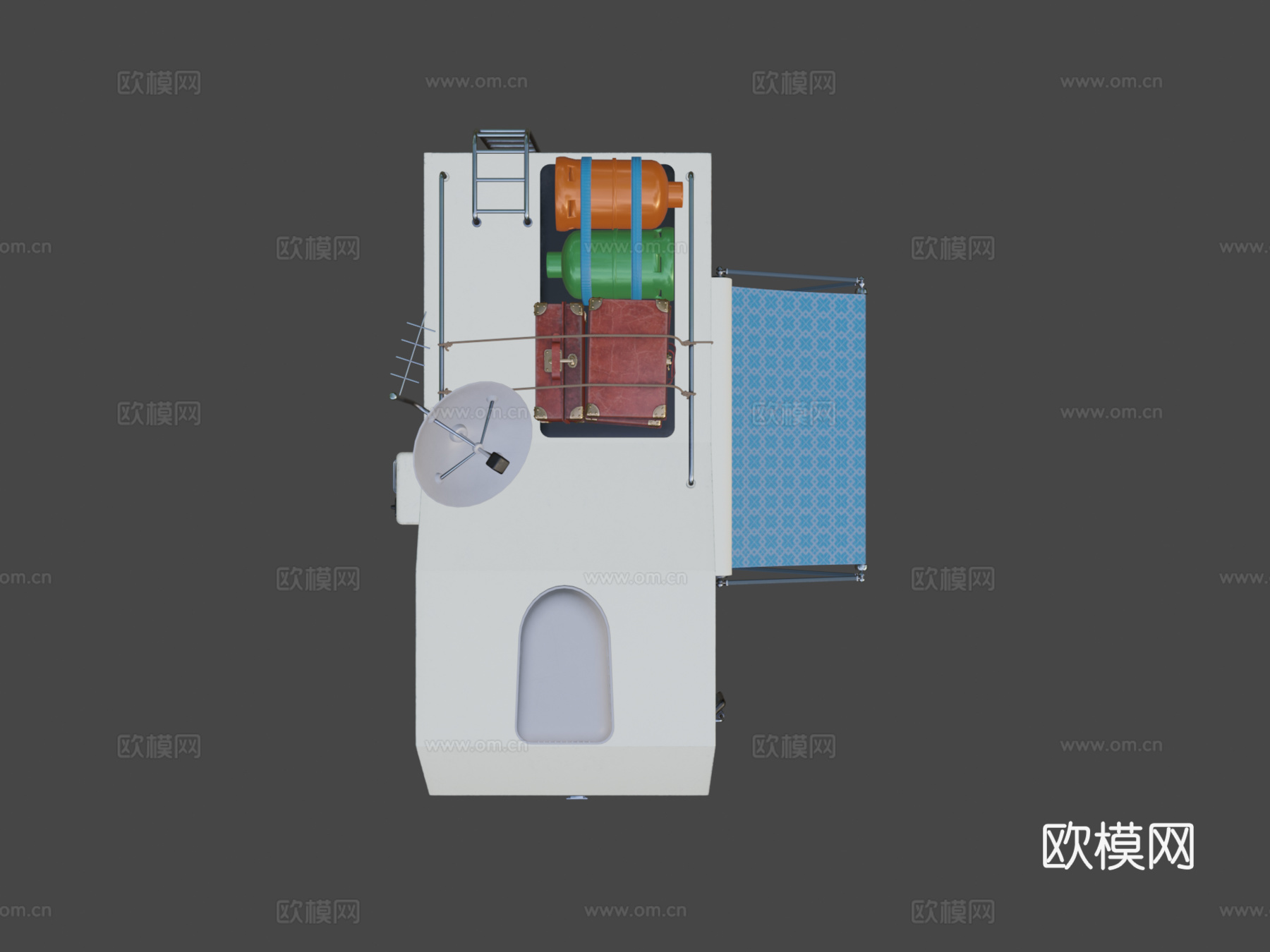 风格化露营车su模型