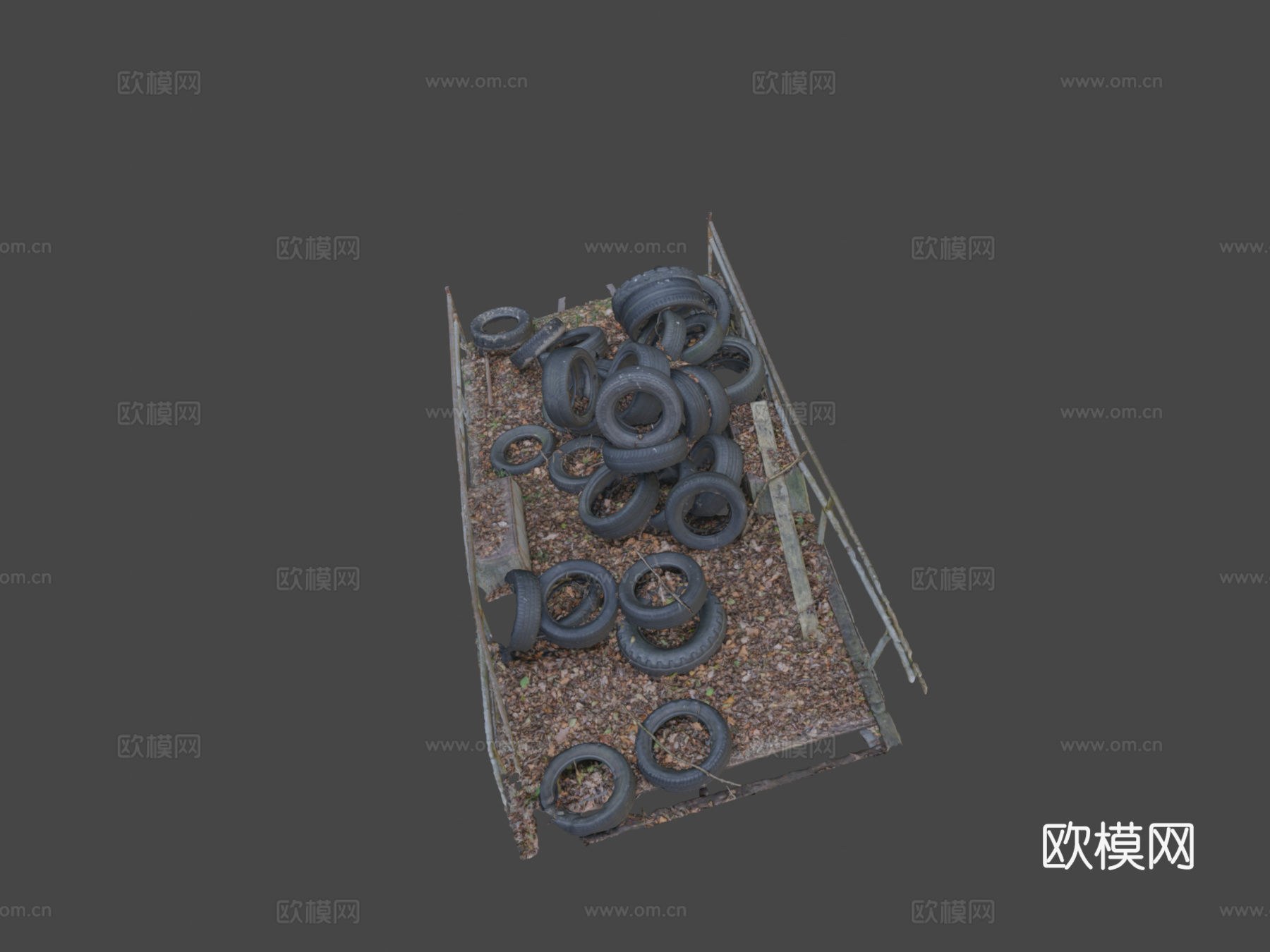 一卡车轮胎su模型