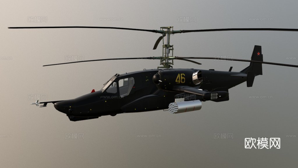 卡-50直升机su模型