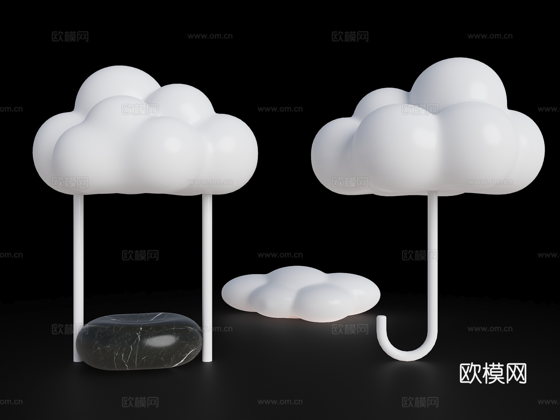 云朵雕塑 云朵亭子 云朵座凳 云朵装饰 可爱云朵装饰 云朵装su模型