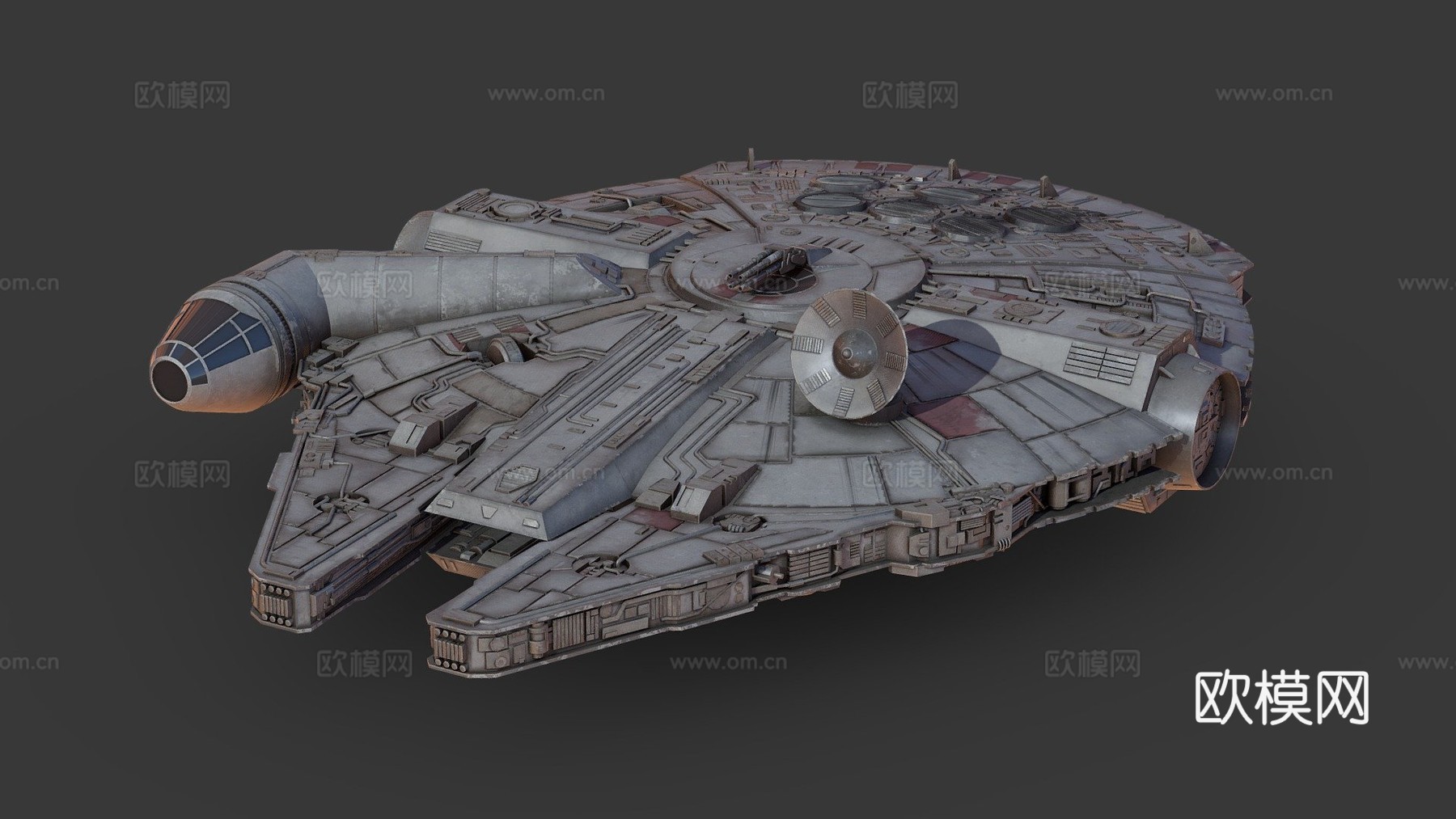 低多边形千年隼su模型