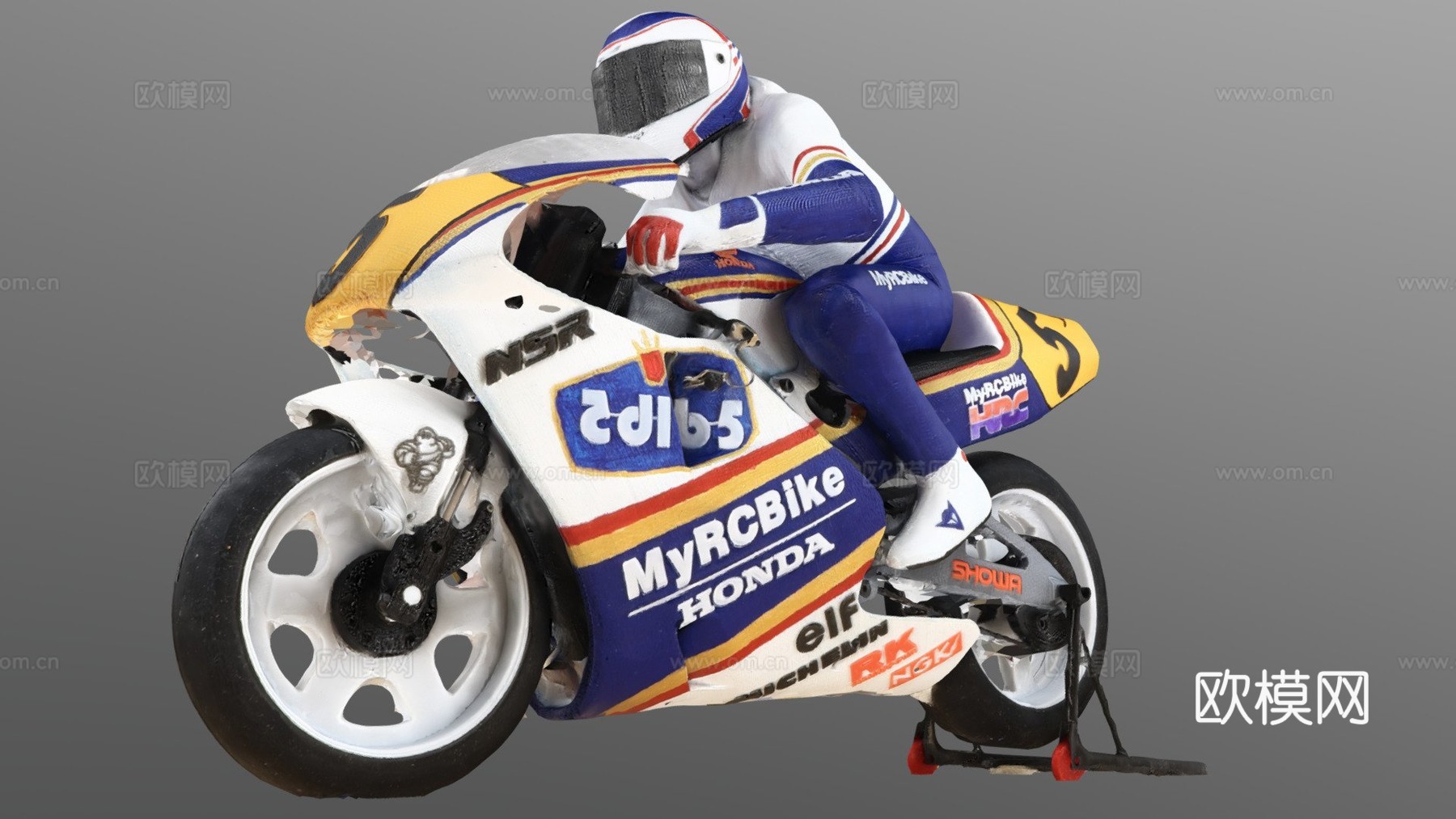 D打印我的遥控自行车NSR500 1-5遥控自行车罗斯曼版su模型