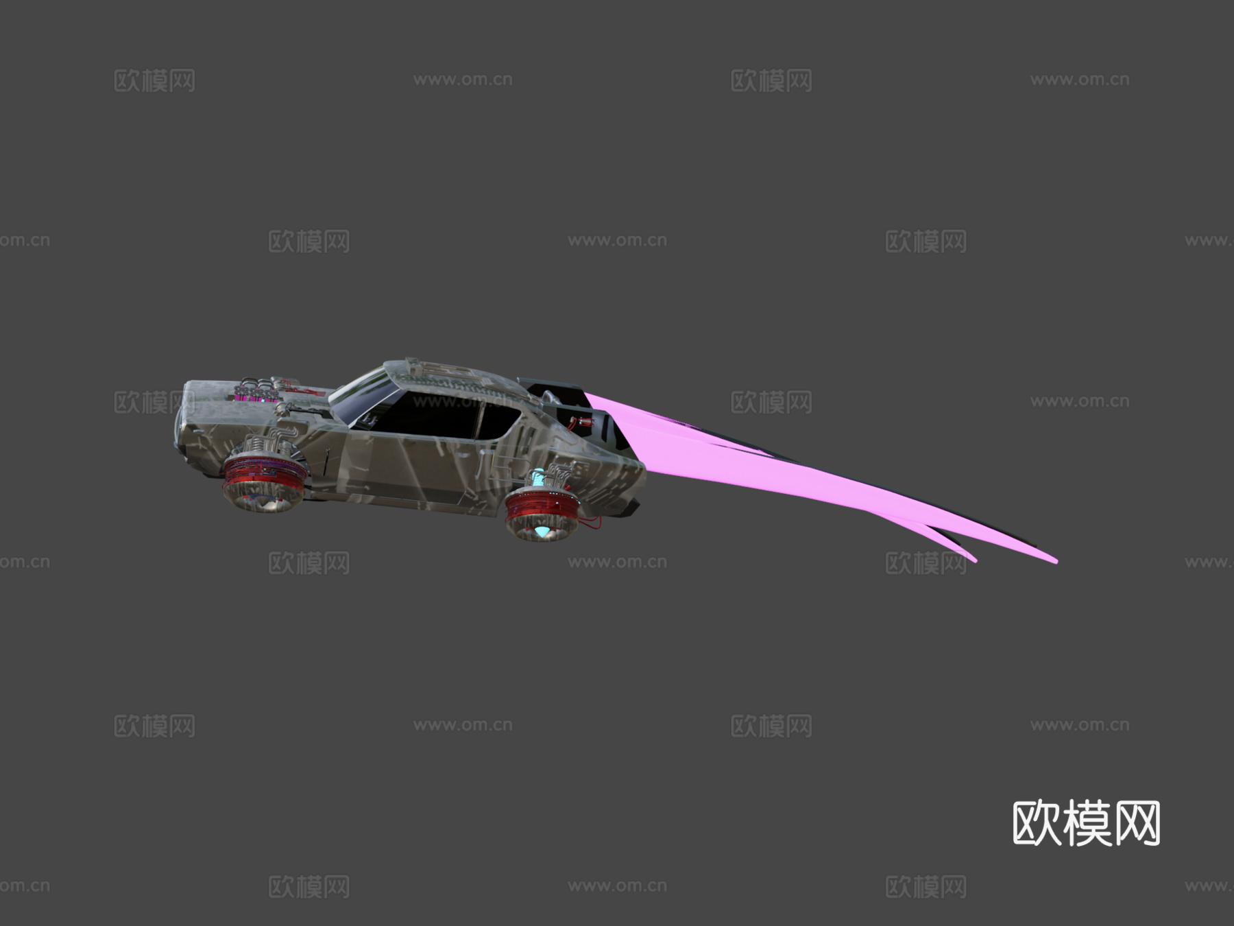 复古未来主义汽车su模型