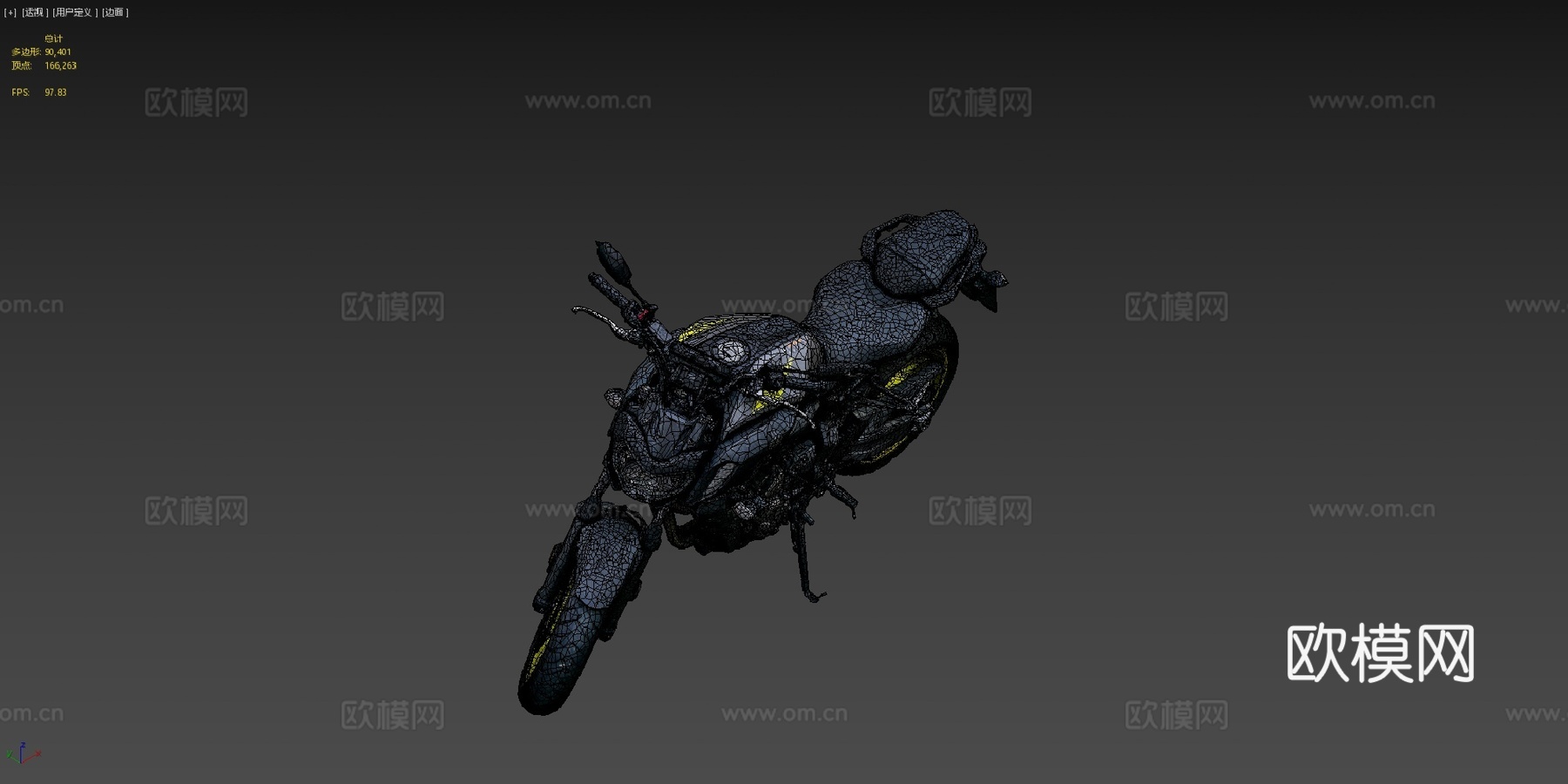 MT-07摩托车原始摄影测量扫描su模型