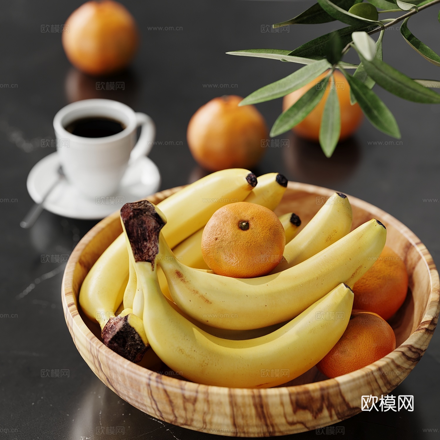 现代水果香蕉su模型