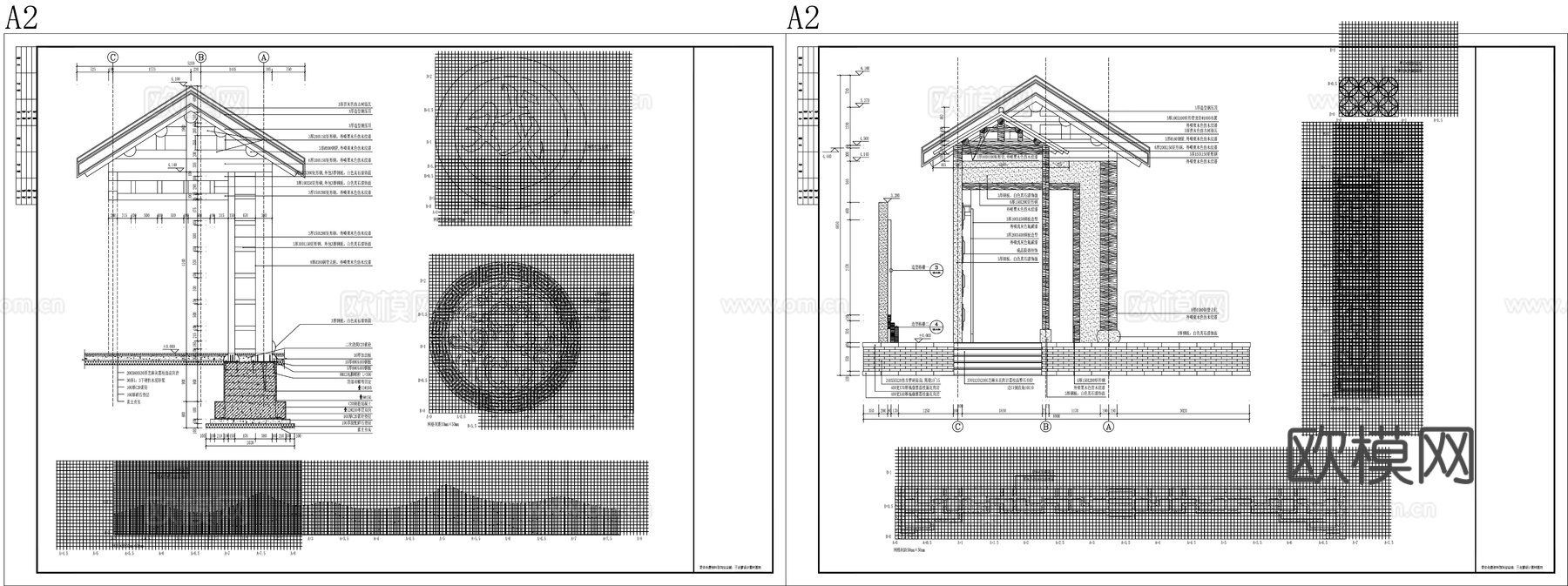 乡村大舞台施工图CADcad施工图