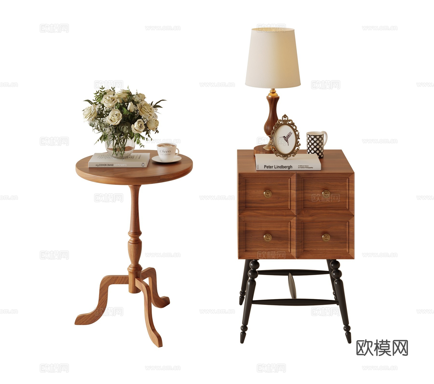 法式中古风边几su模型