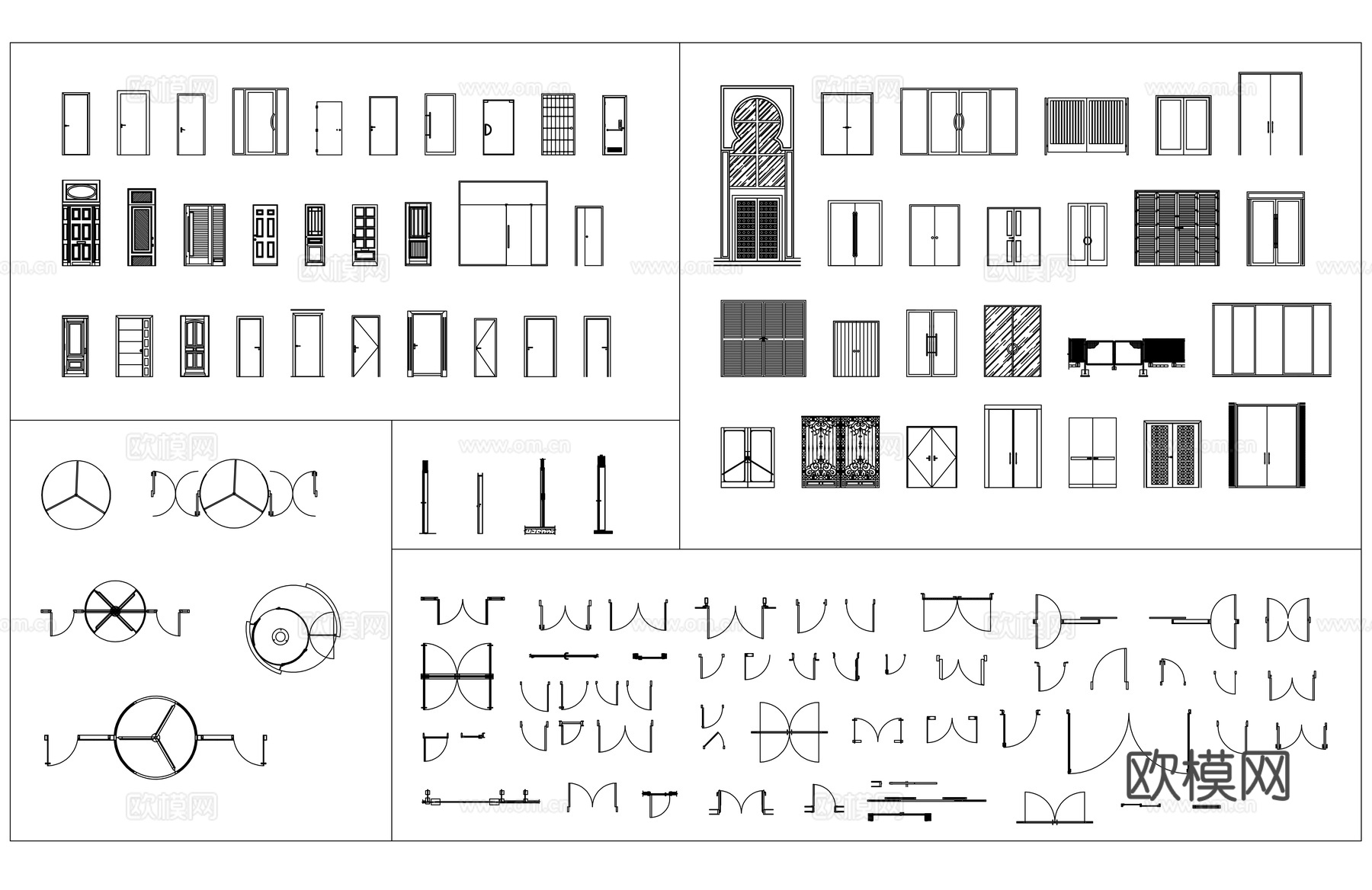 门窗 窗门 居室门窗 建筑门窗 围护门窗cad施工图