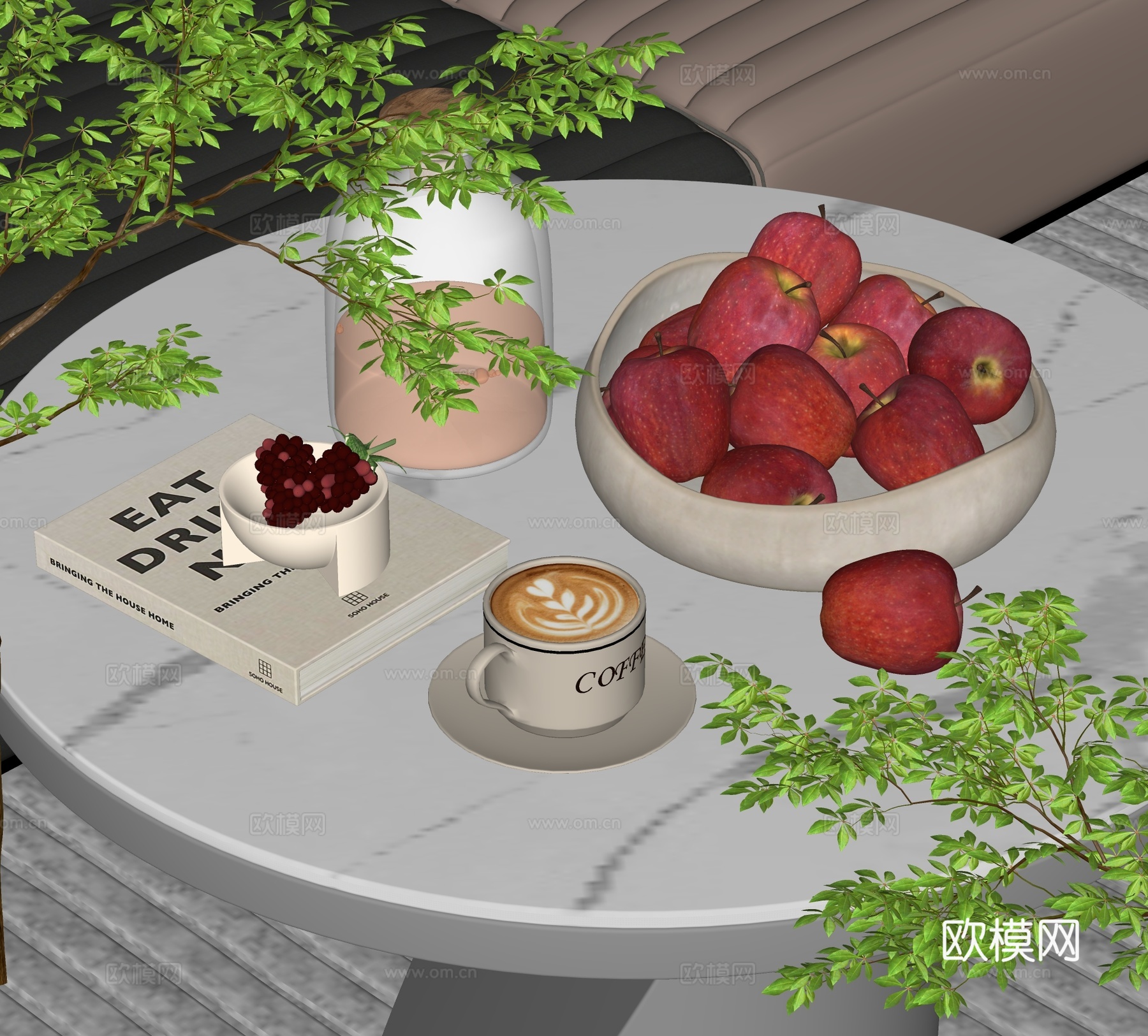 现代水果su模型