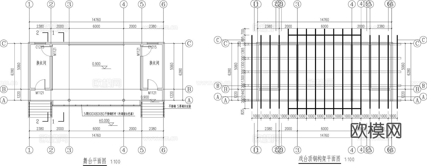 乡村大舞台施工图CADcad施工图