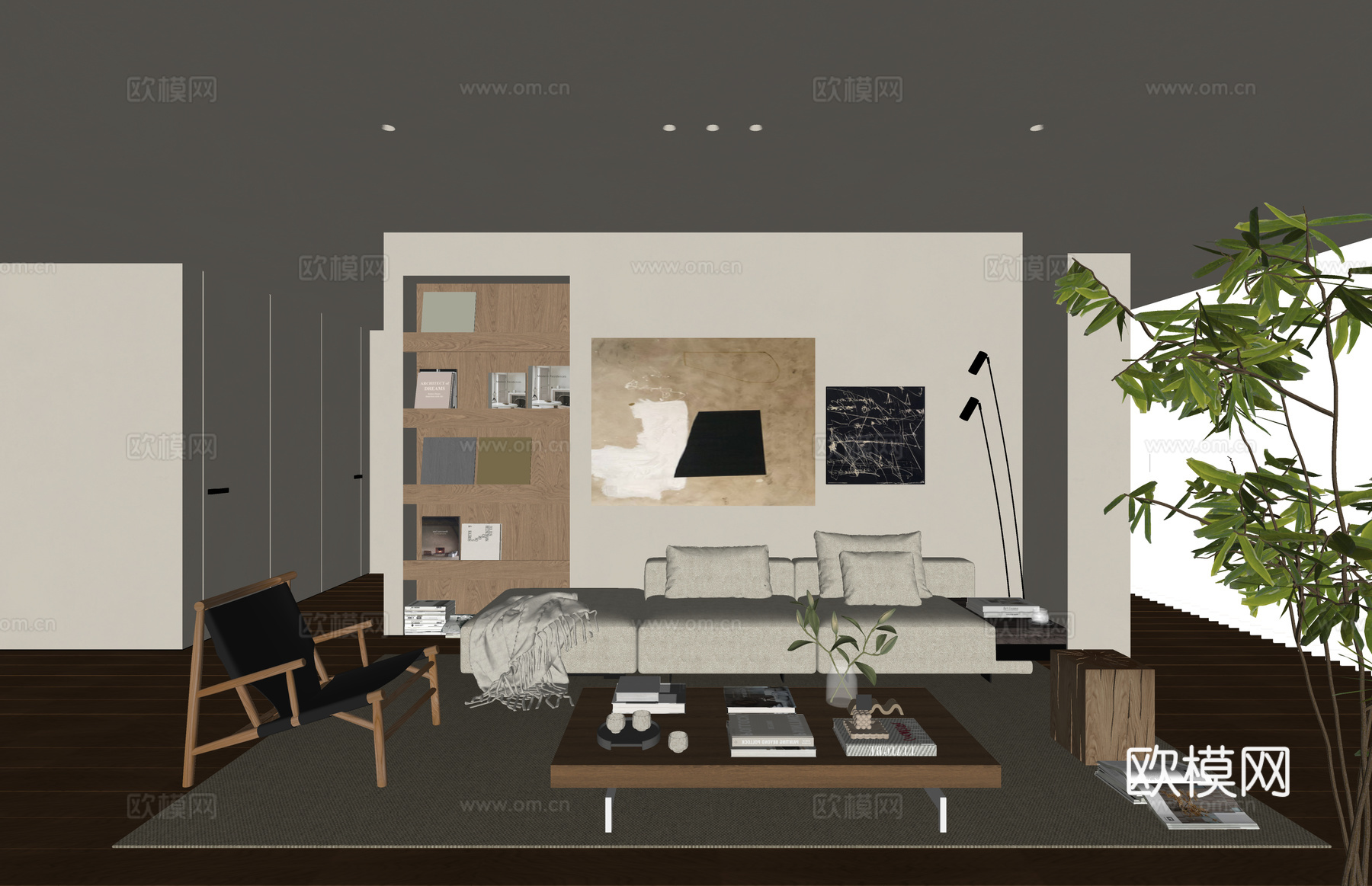 厨房 阳台 客餐厅 衣帽间su模型