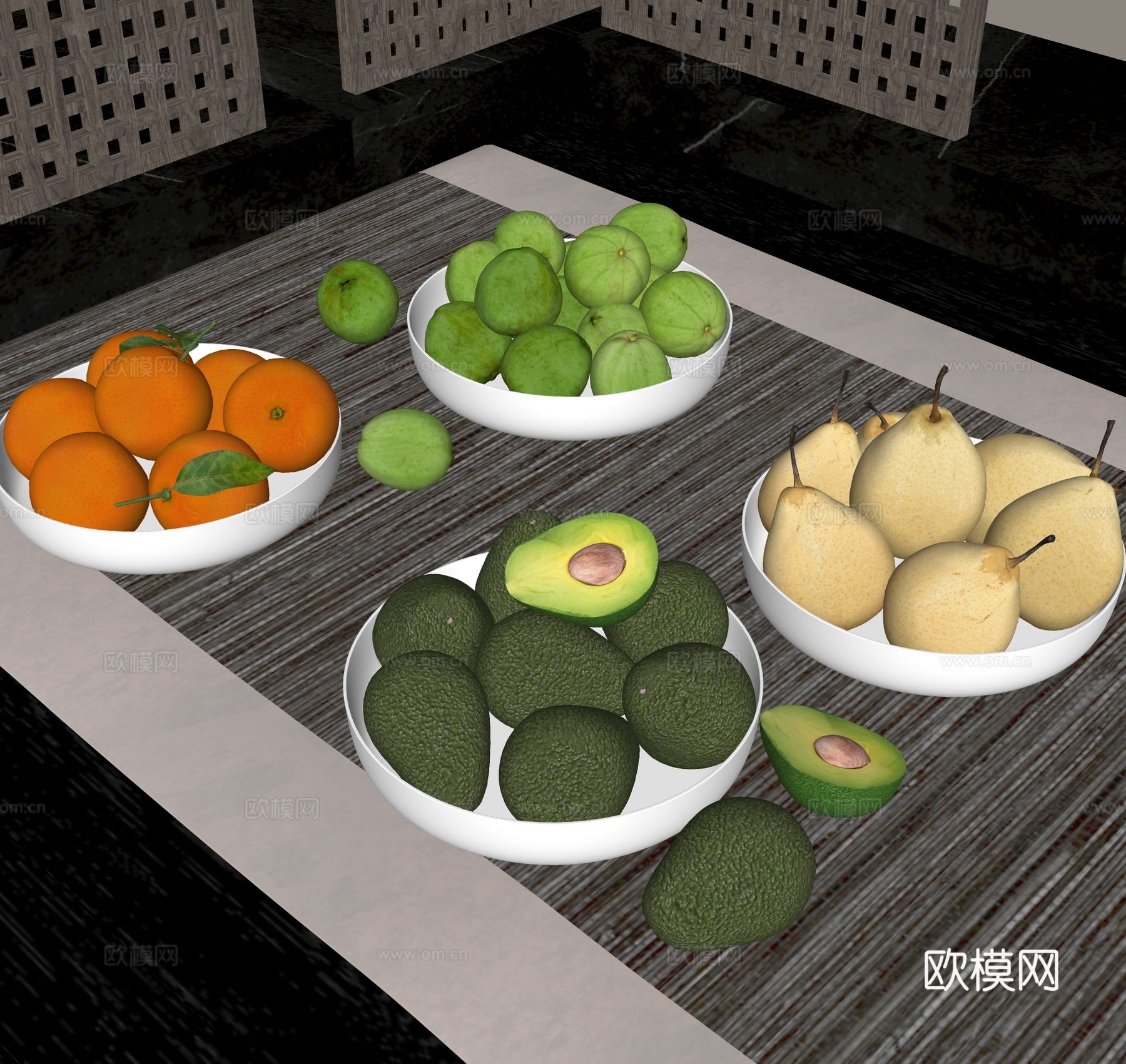 现代水果su模型