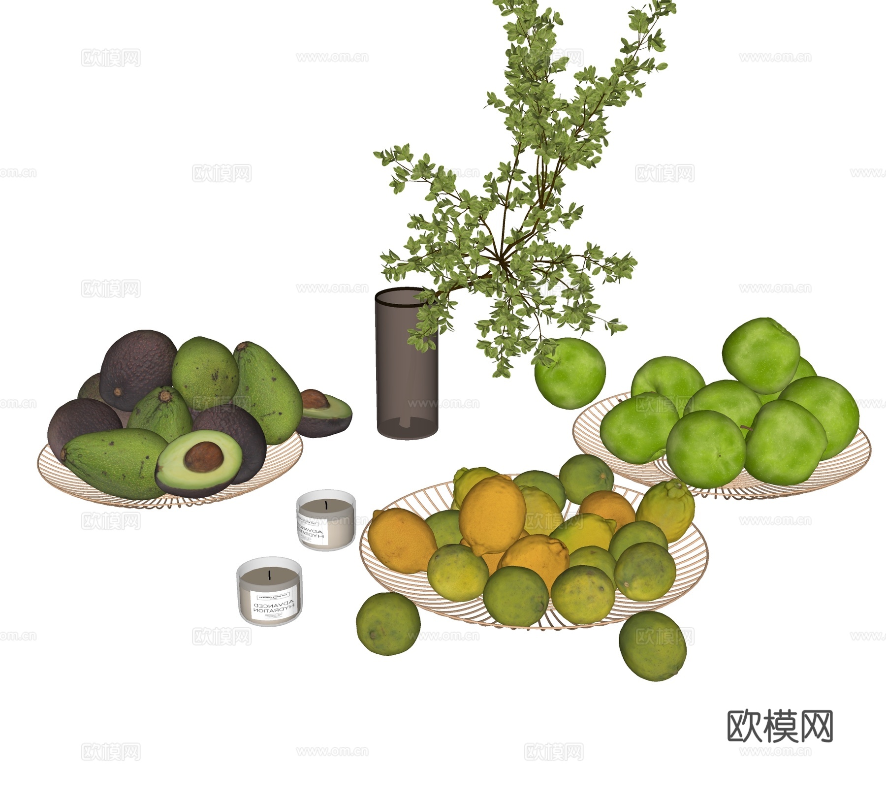 现代水果su模型