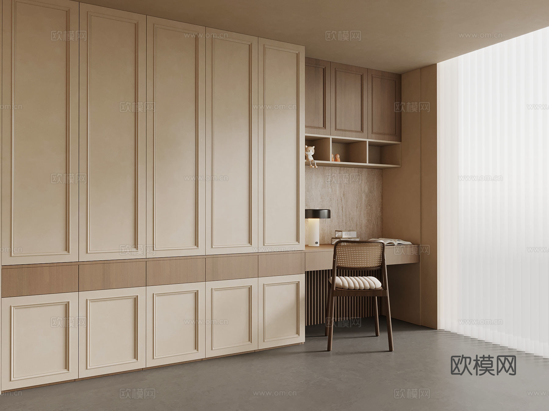 中古风衣柜 衣帽间su模型